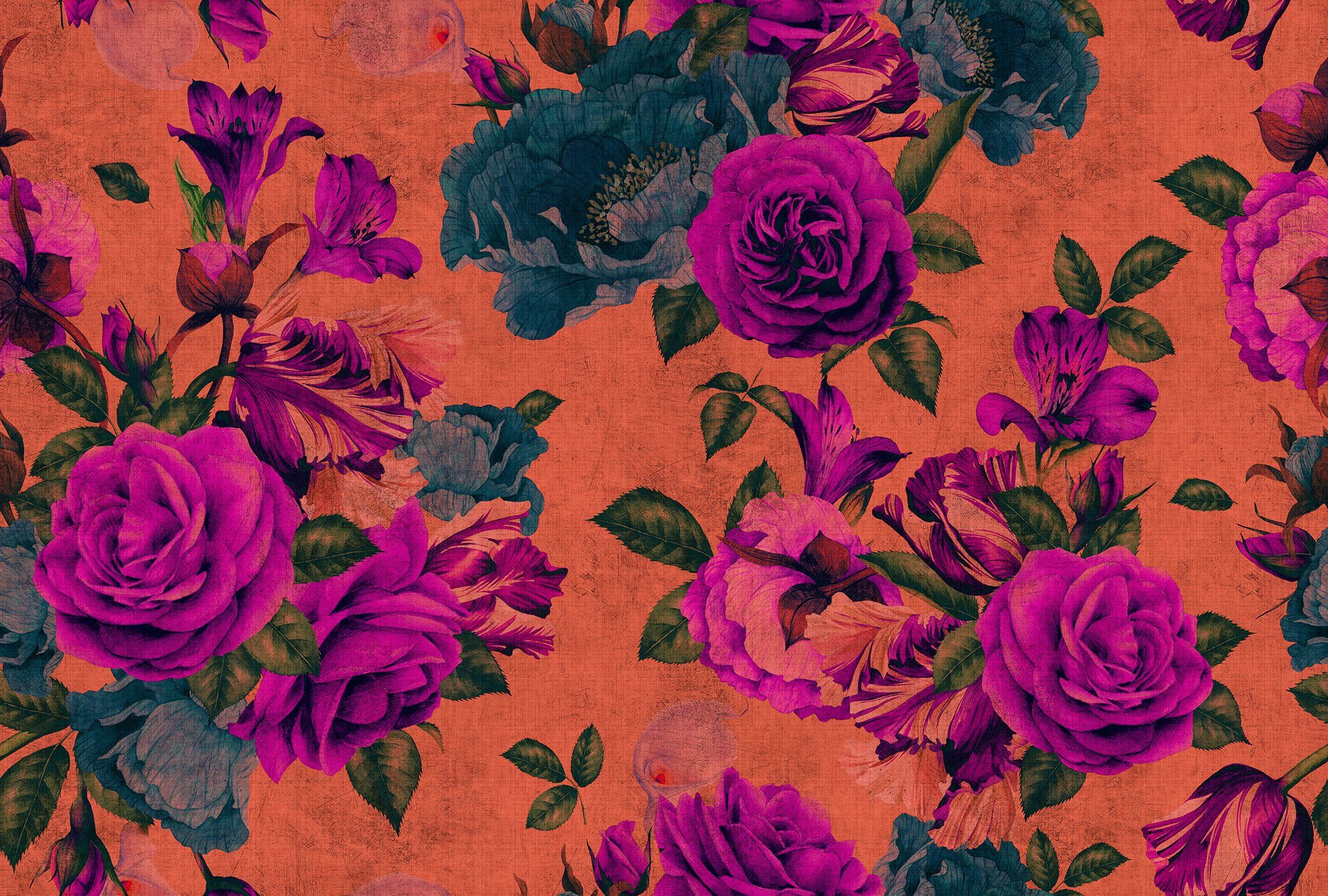 living walls Fototapete Walls by Patel Spanish Rose 2, glatt, (4 St), Vlies, Wand, Schräge