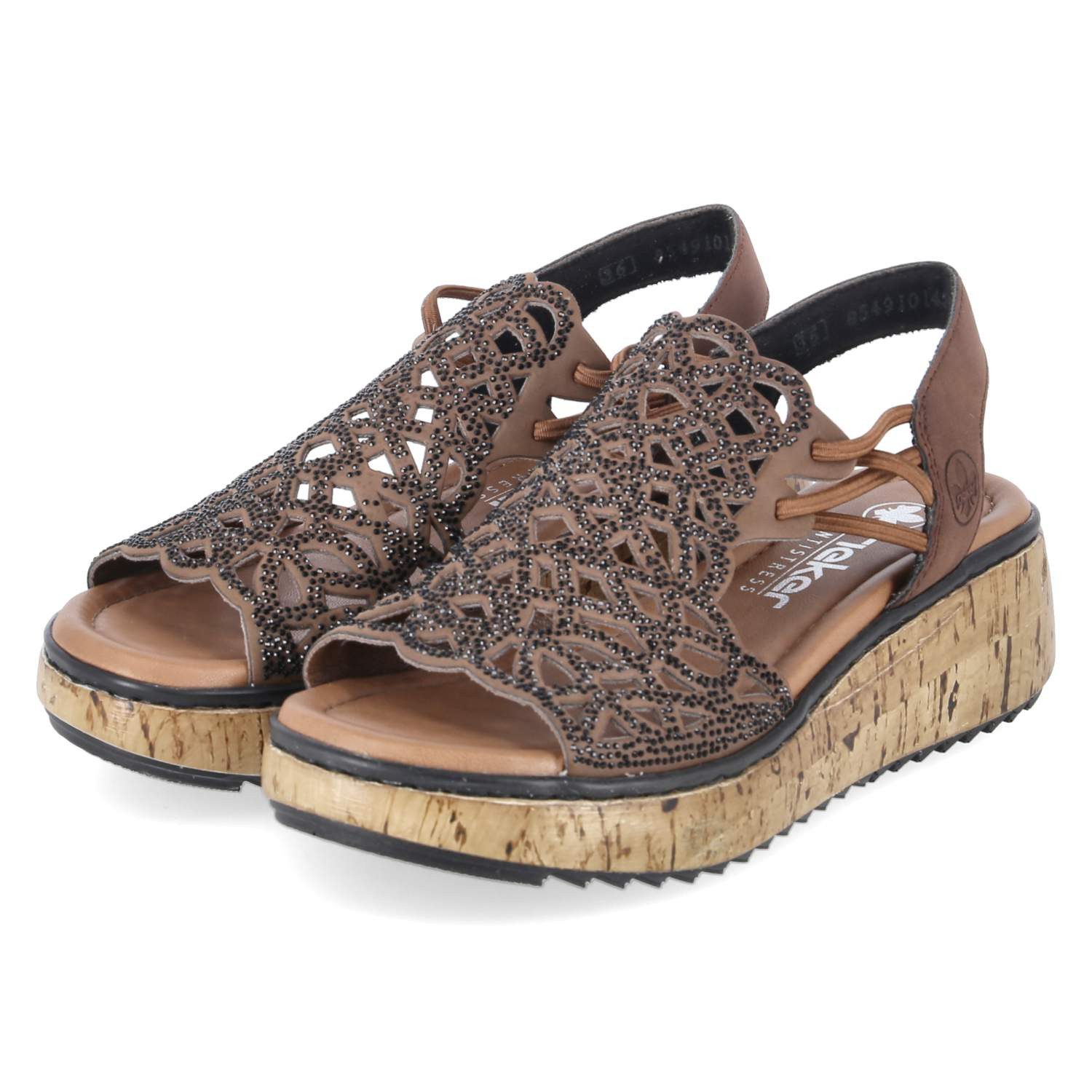 Rieker Rieker V1765-24 Damen Synthetik braun Sandalette
