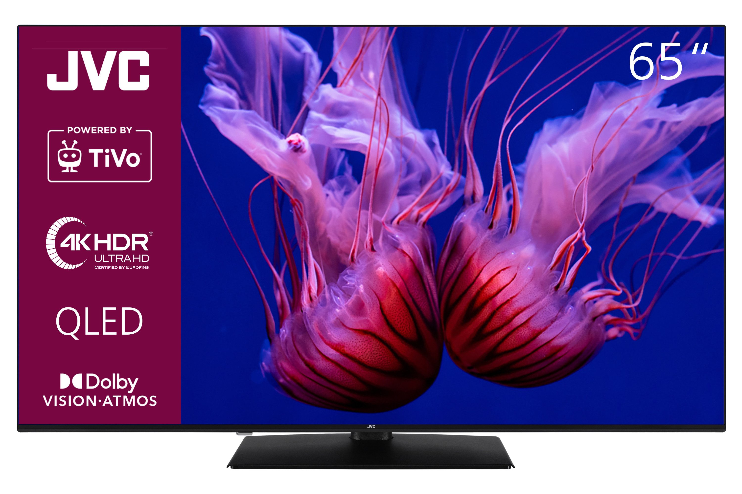 JVC LT-65VUQ3455 QLED-Fernseher (164 cm/65 Zoll, 4K Ultra HD, TiVo Smart TV, TiVo Smart TV, HDR Dolby Vision, Dolby Atmos, Triple-Tuner)