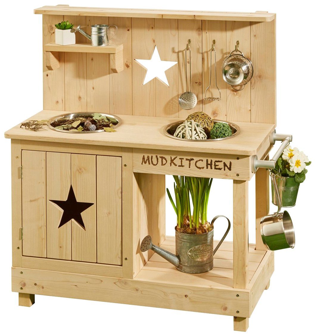 MUDDY BUDDY® Outdoor-Spielküche Adventurer Star natur Holz, Matschküche