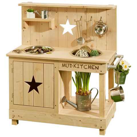 MUDDY BUDDY® Outdoor-Spielküche Adventurer Star Holz, Matschküche, natur