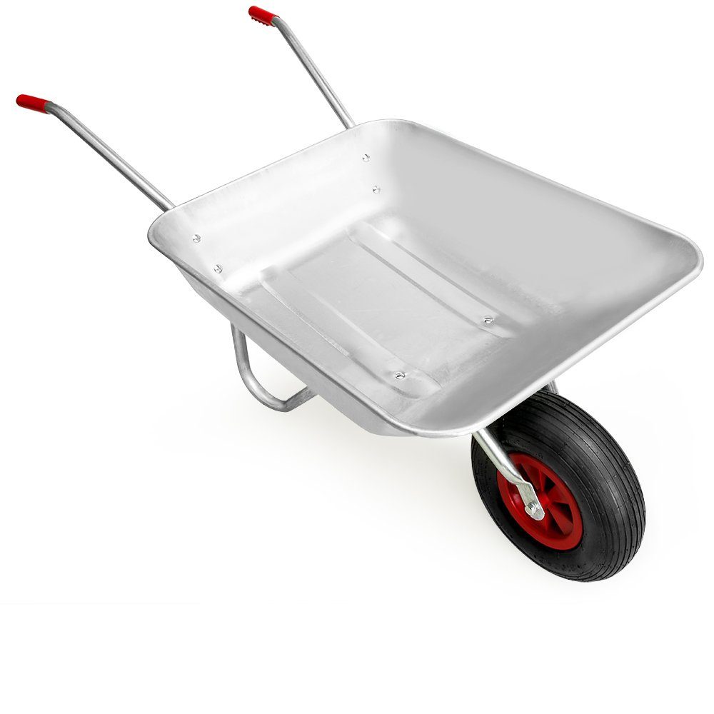 Gardebruk Schubkarre, 80L verzinkt Gummigriffe 150kg Belastbarkeit