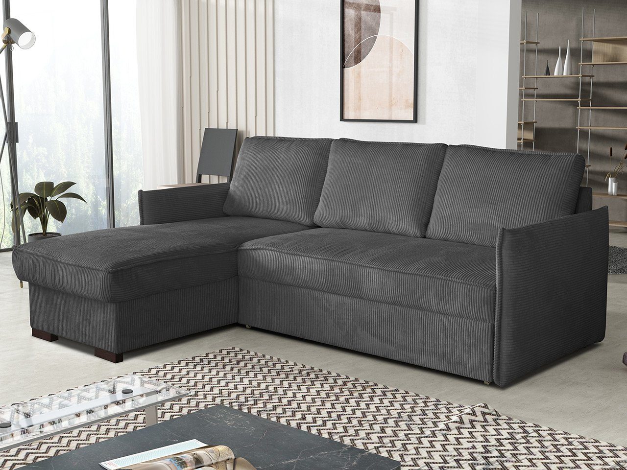 MIRJAN24 Ecksofa Megan Cord, mit Bettkasten günstig online kaufen