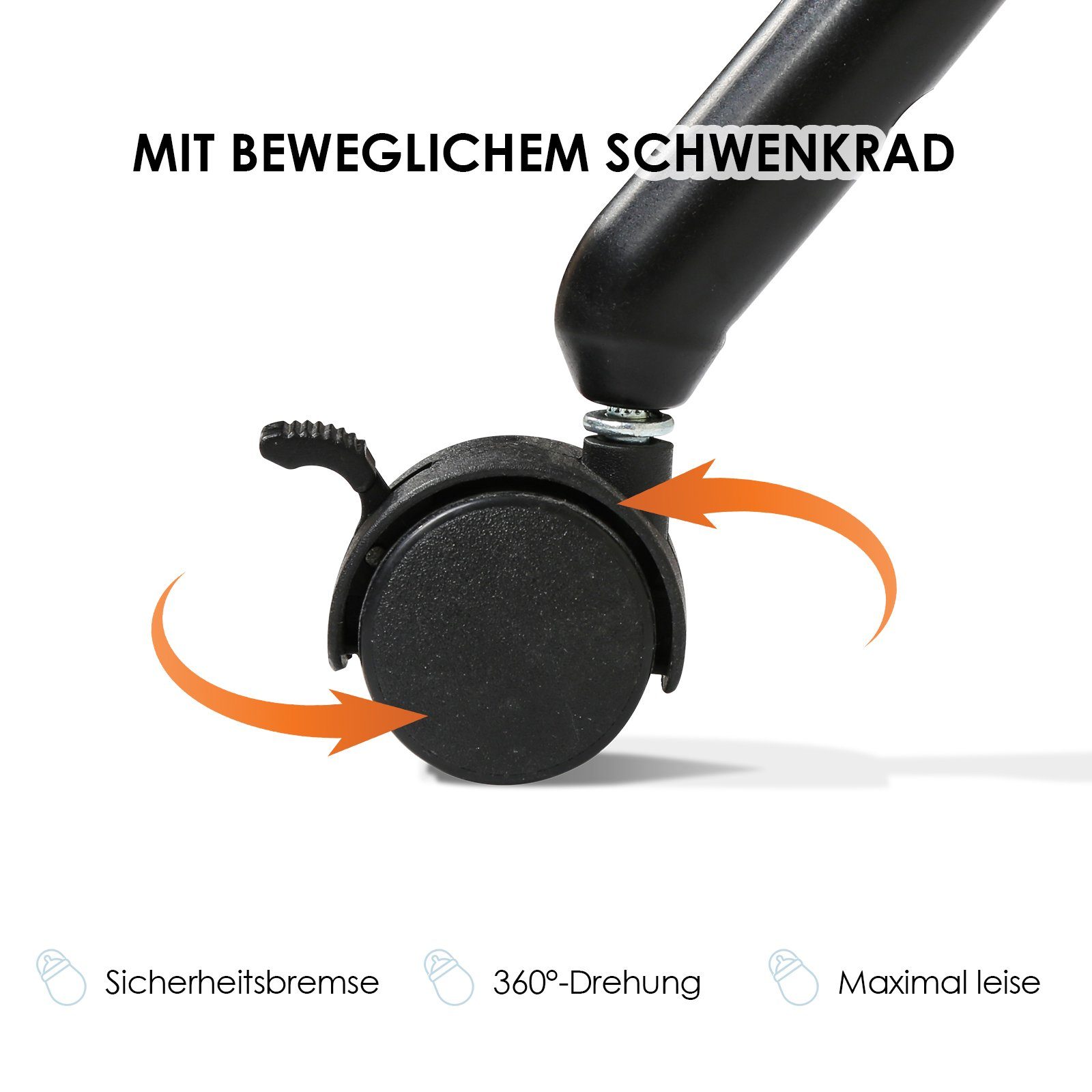 Clanmacy Wickelkommode Klappbarer Baby-Wickeltisch Kombination mit Auflage - Dunkelgrau – Bild 3 von 5