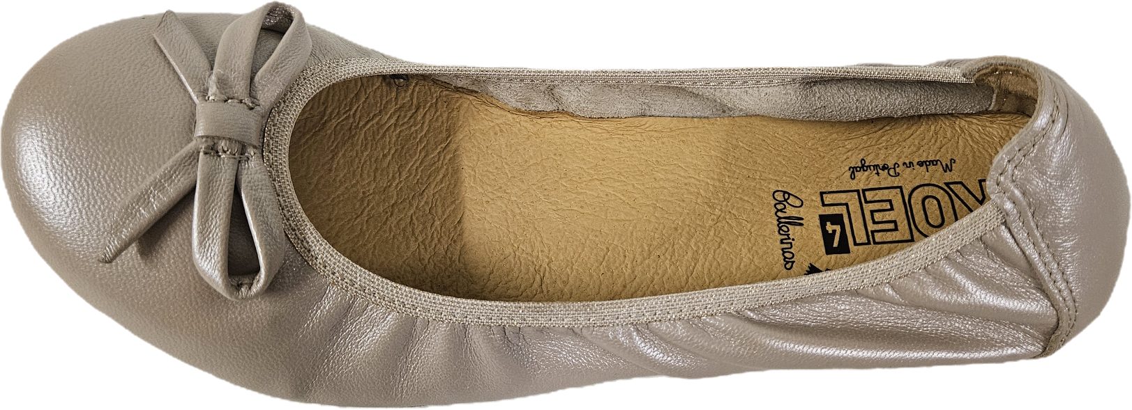 KOEL Casiop Mädchen Leder Slip On Schuhe runde Zehen Ballerina aus echtem Leder