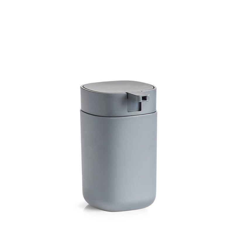 Badaccessoire-Set Seifenspender, Kunststoff, anthrazit, 260 ml, 7,3 x 9,4 x 12,1 cm