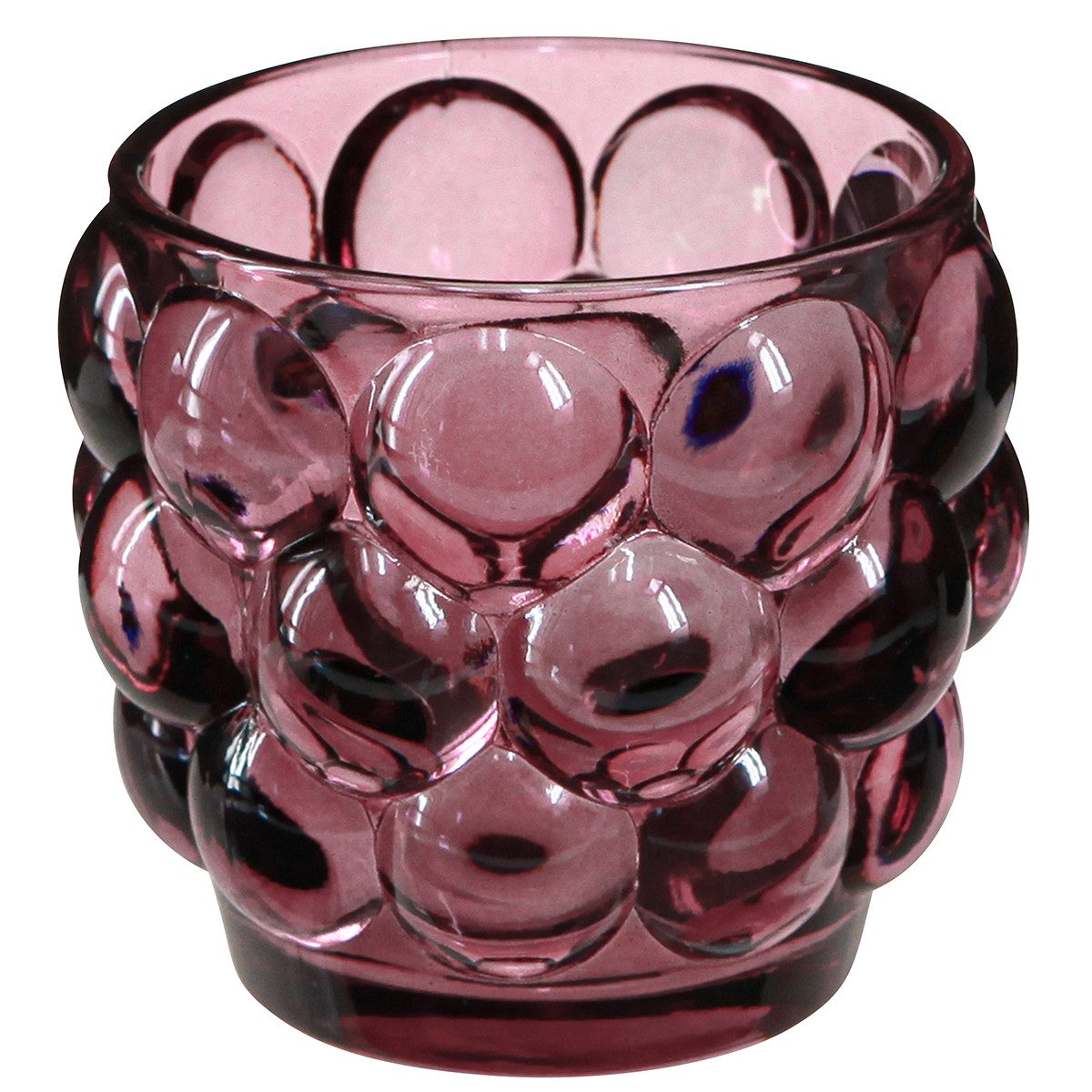 Viana Tischvase Kerzenhalter Glas Teelichthalter Berry Ø7cm H7cm Retro Vint günstig online kaufen