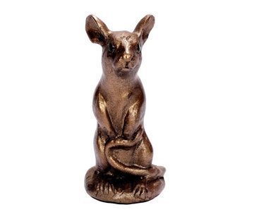 Brillibrum Dekofigur Dekofigur Maus Bronze Skulptur Mäuschen Handarbeit