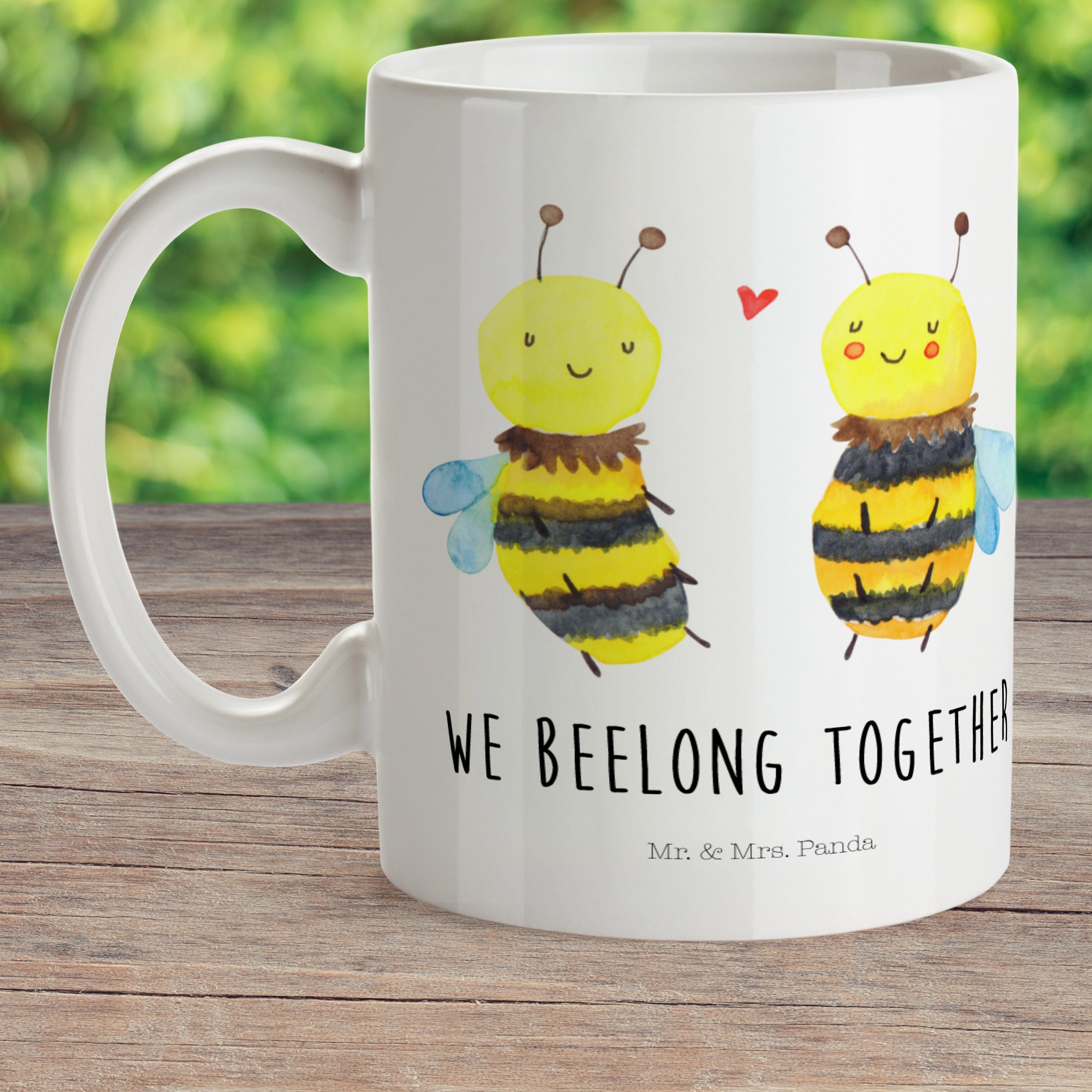 Verliebt Biene Tasse, - Mrs. - Kinderbecher, Mr. Wespe, Weiß Hummel, & Geschenk, Panda Kinderbecher Kunststoff