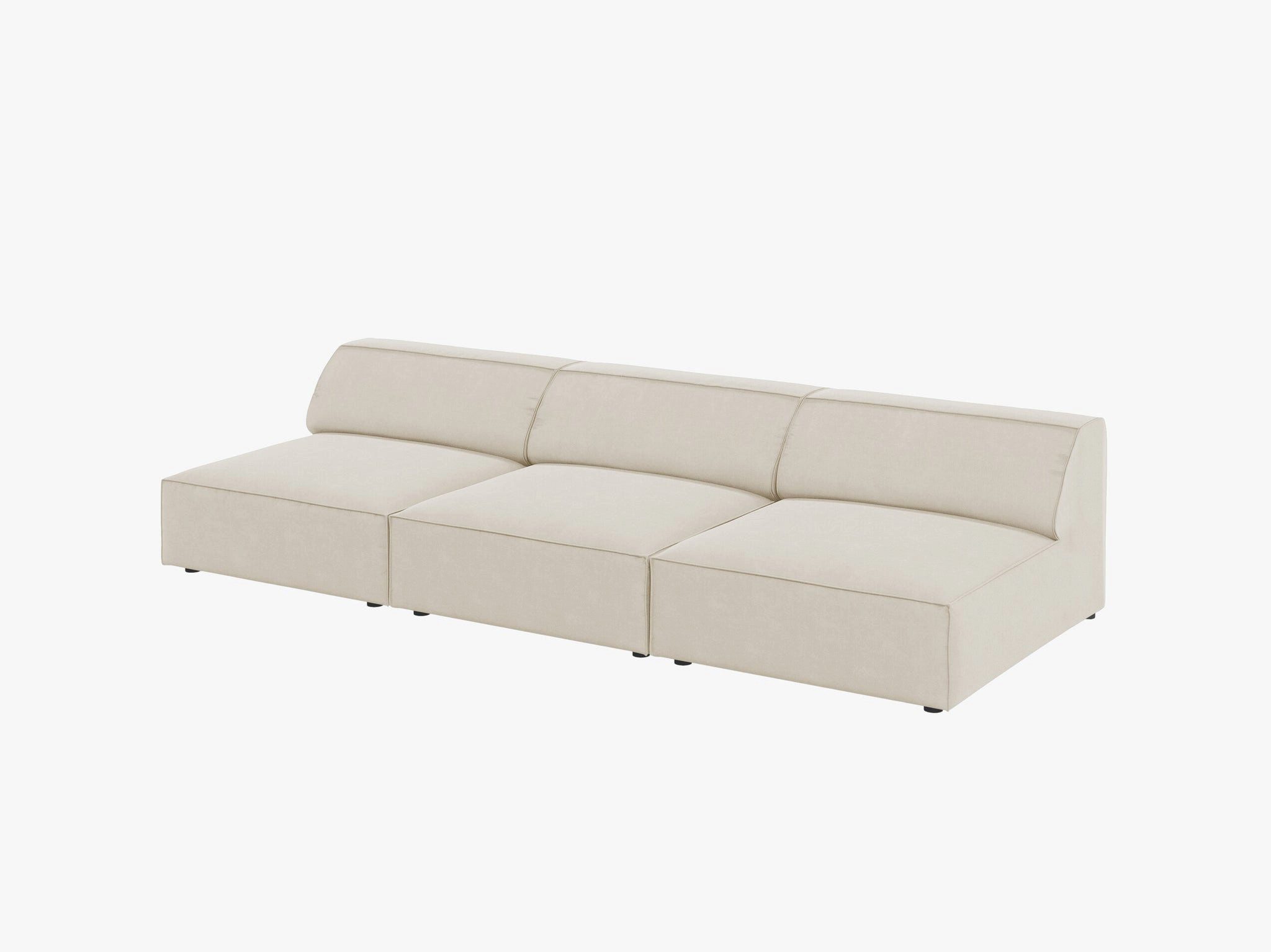 Micadoni Sofa Jodie, 3-Sitzer beide Seiten offen