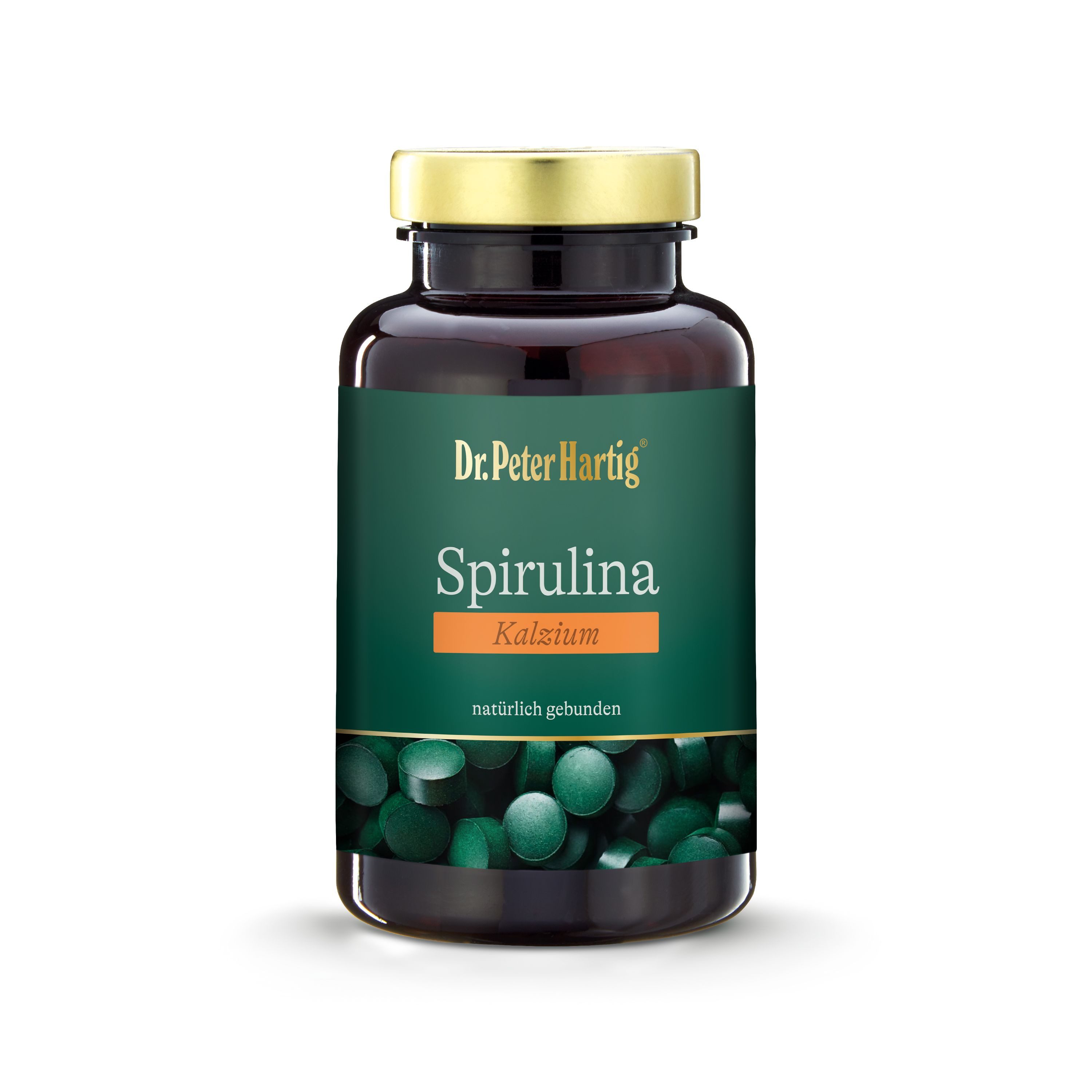 Dr. Peter Hartig Spirulina Kalzium, unterstützt Knochen und Zähne, Alge, vegan, Presslinge, 720 Presslinge, 60-Tages-Vorrat, à 144 g