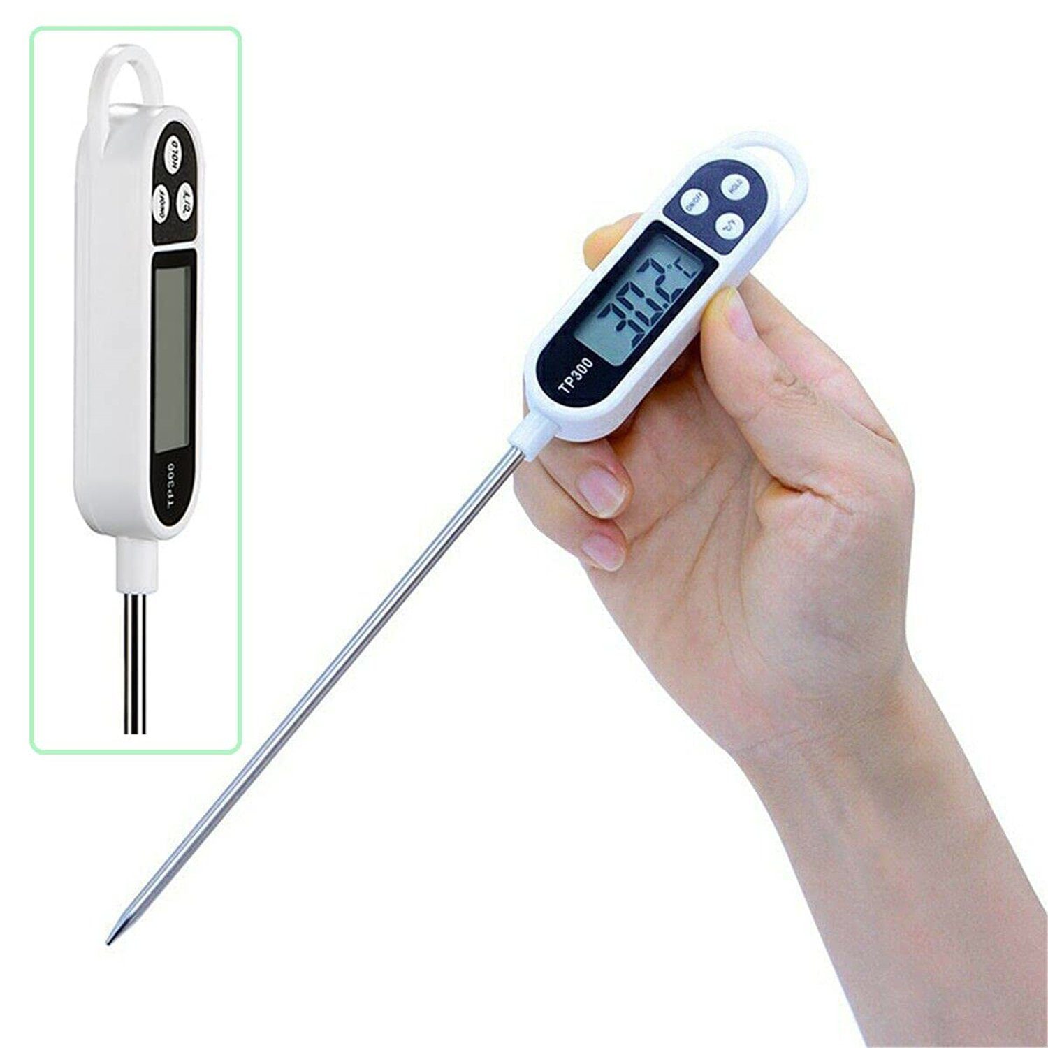 Olotos Kochthermometer Digital LCD Thermometer Bratenthermometer Fleischthermometer Grill BBQ