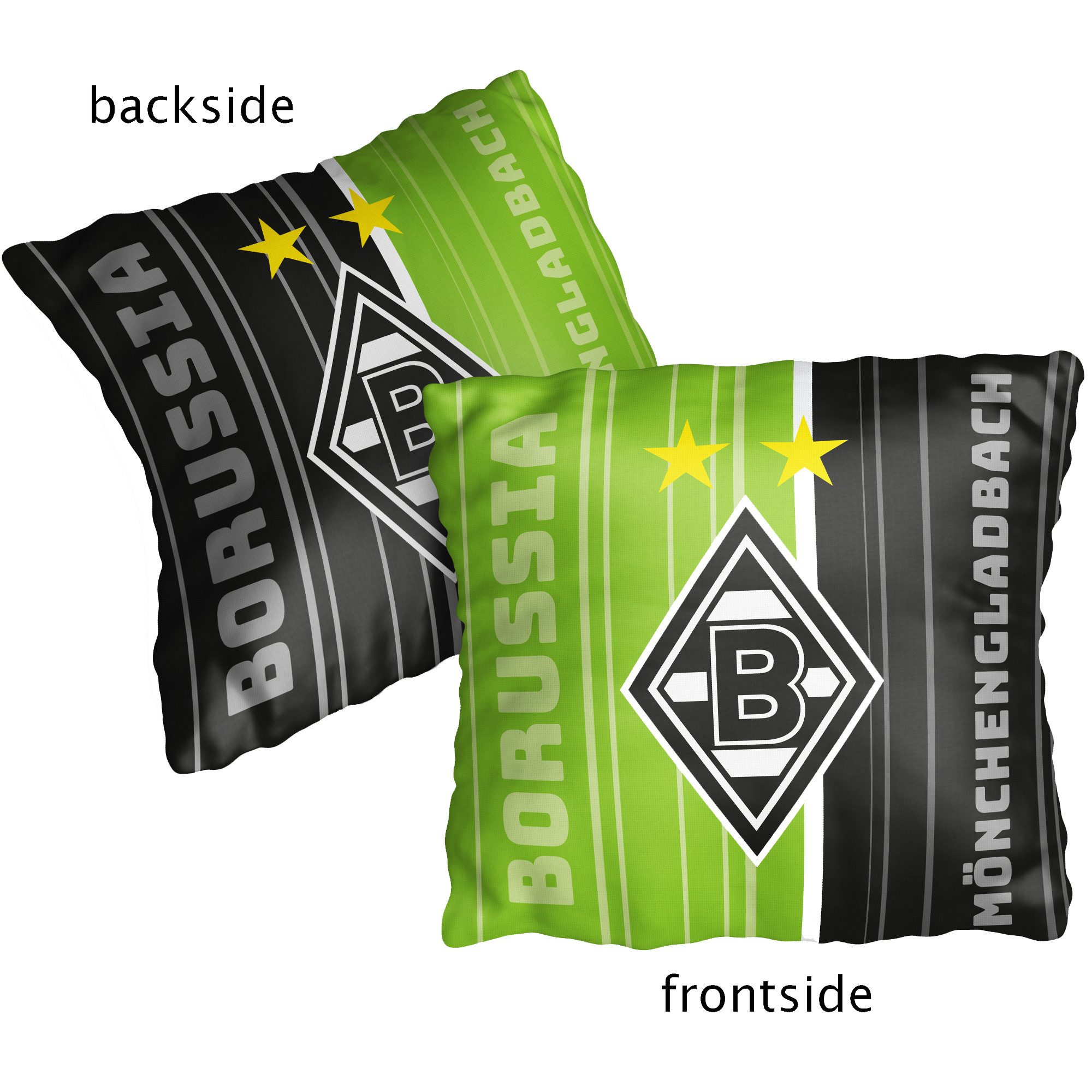 BERONAGE Dekokissen Borussia Mönchengladbach Die Fohlen Elf 40 x 40 Fußballkissen