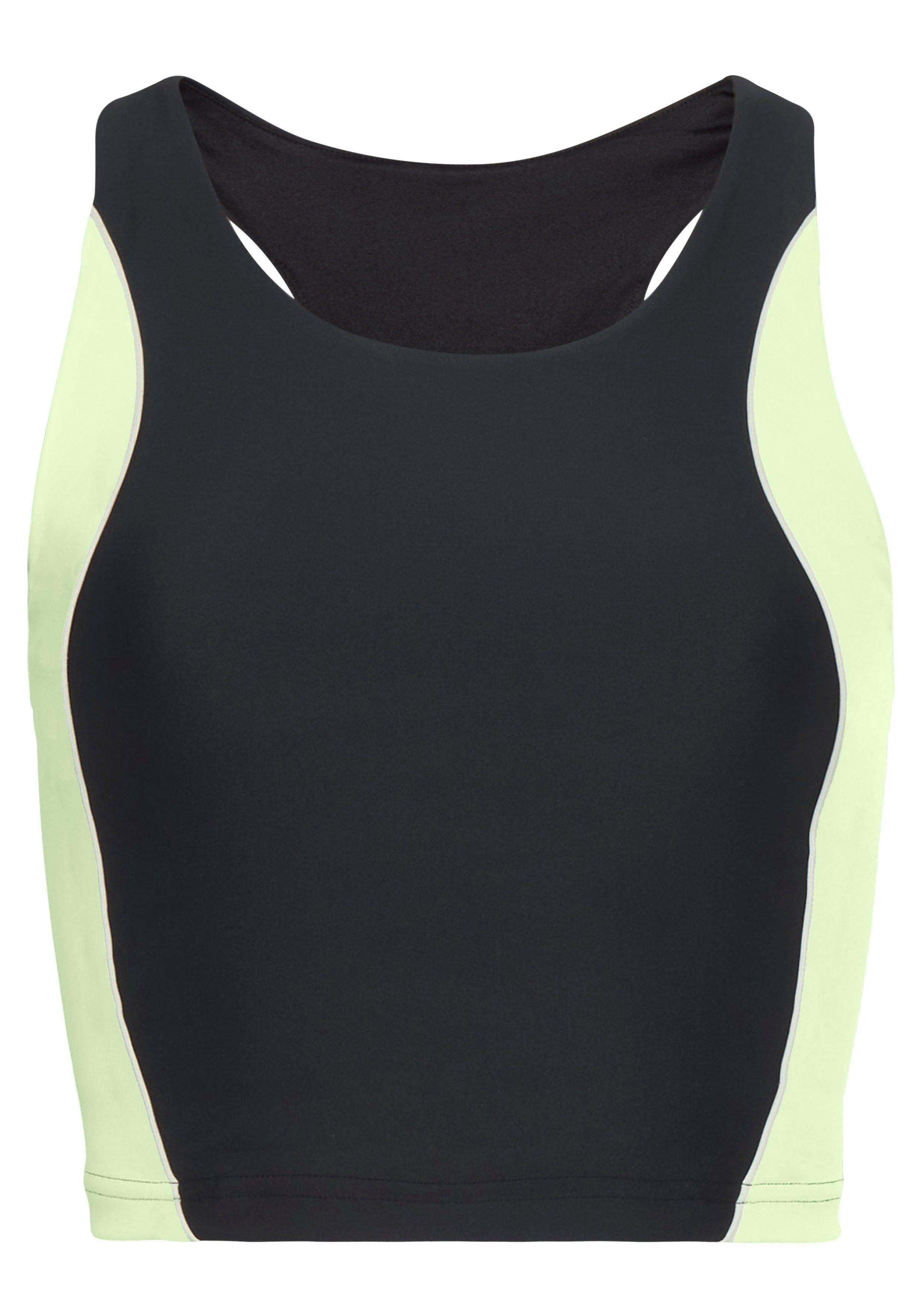 LASCANA ACTIVE Crop-Top Sporttop mit farblich abgesetztem Details günstig online kaufen