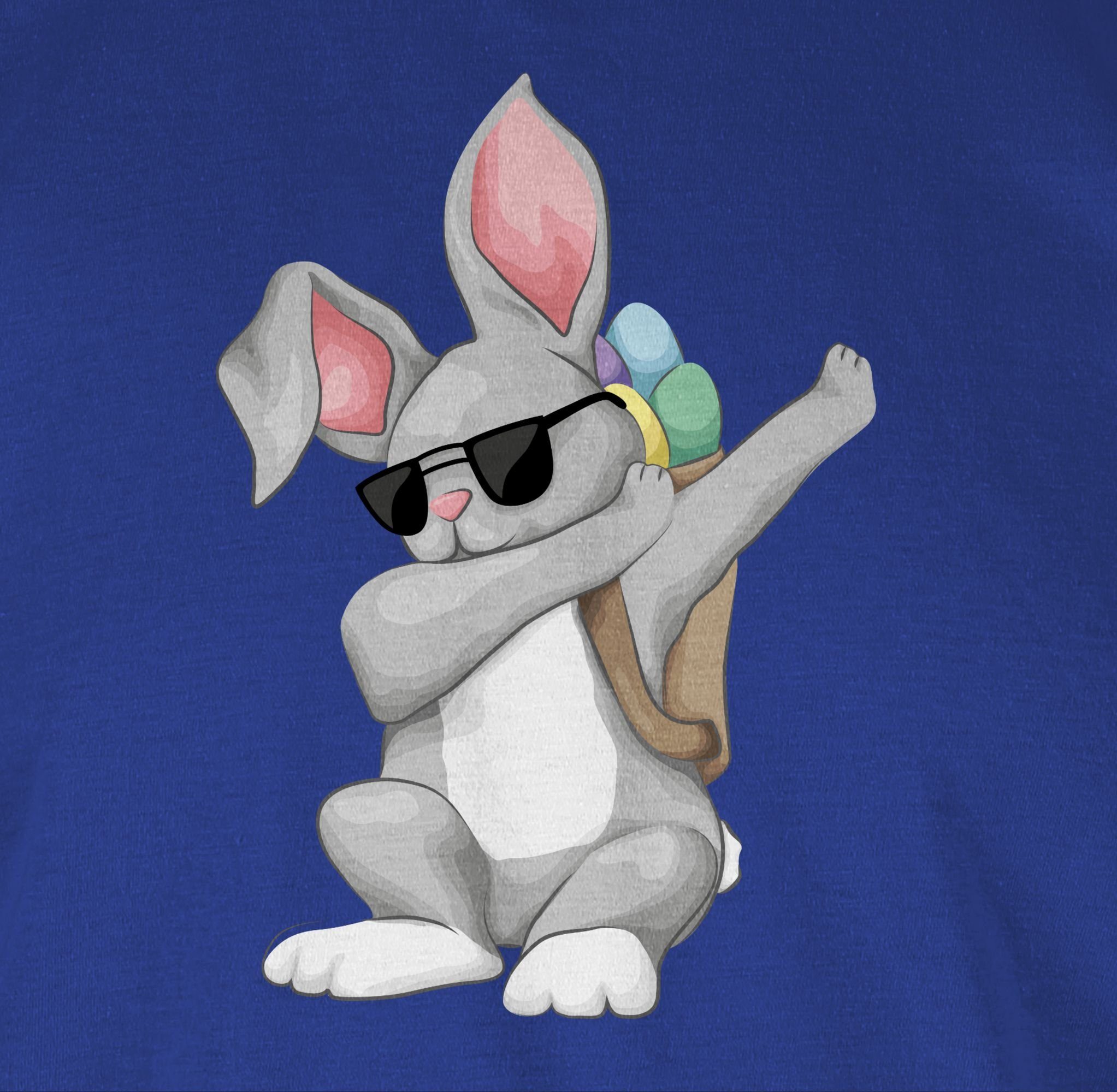 mit Osterhasen, Kleinigkeit Royalblau - oder T-Shirt Geschenke Shirtracer für kleine - - Oster Ostern, zu Partner Ostergeschenke Osterhase Ostergeschenke Dabbing Herren als T-Shirt Premium 3