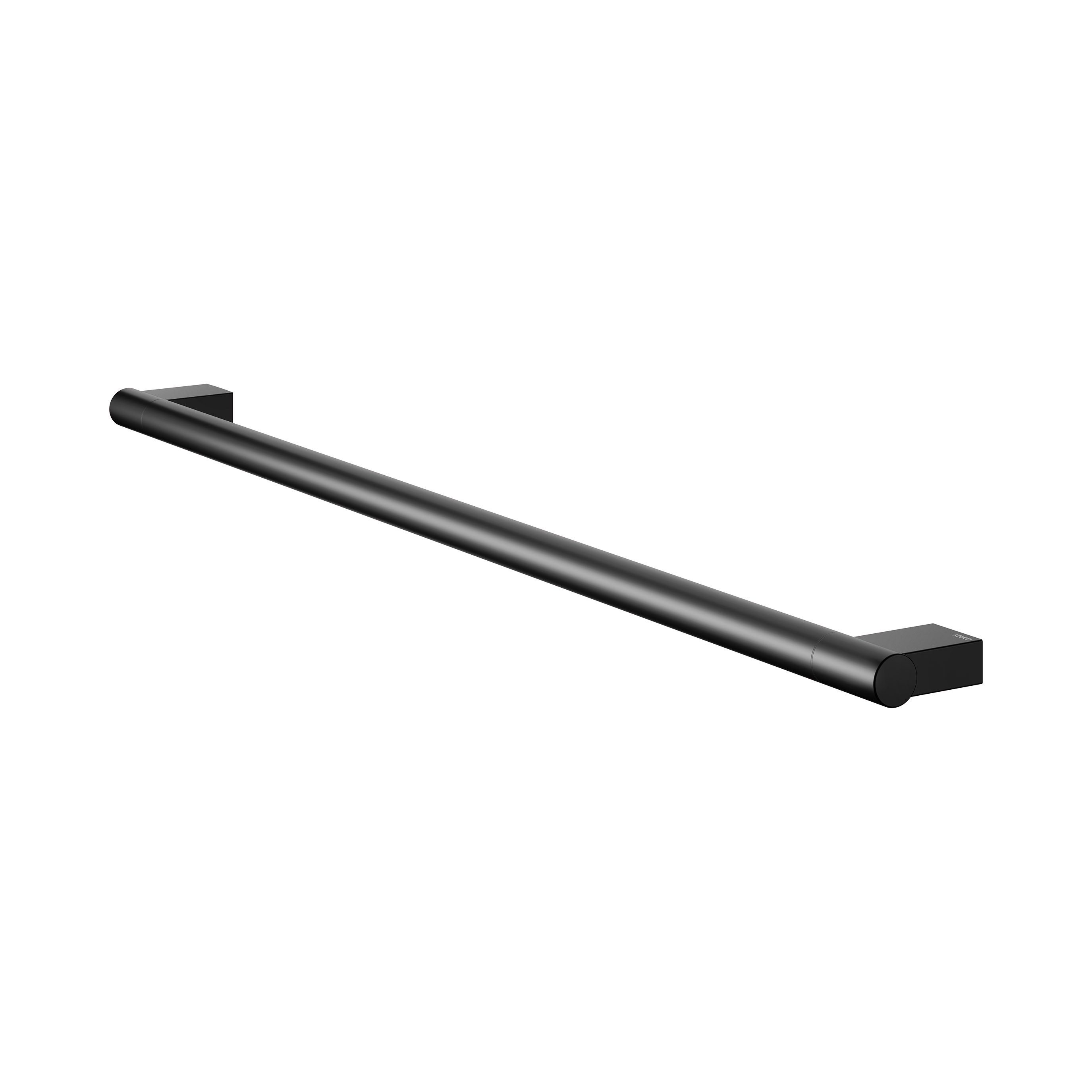 Keuco Handtuchstange Plan, 85 cm, Metall schwarz matt, Made in Germany, Wandmontage