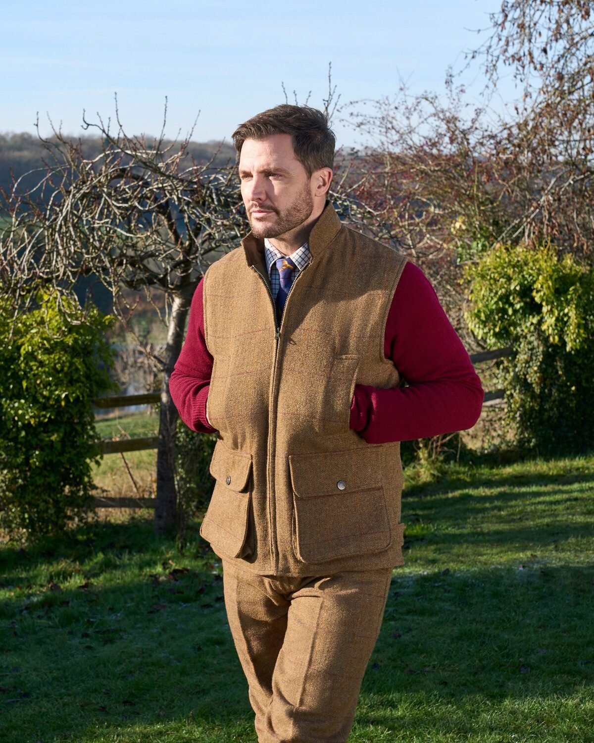 Alan Paine Jagdweste Tweedweste Rutland