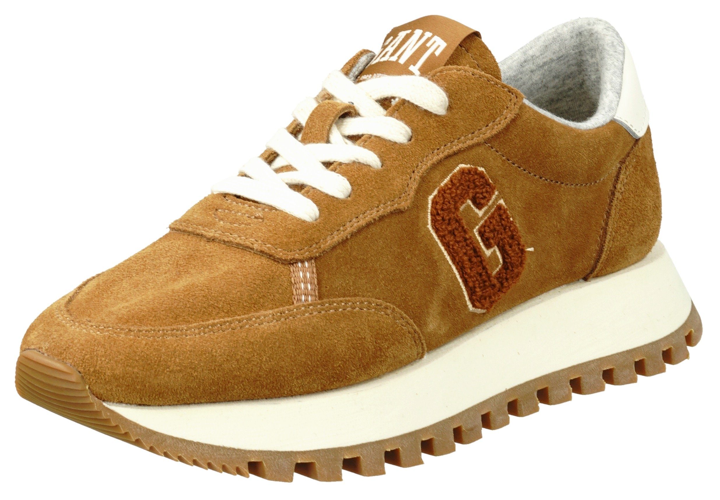 mit Gold-Braun CAFFAY Logoverzierung Sneaker Gant