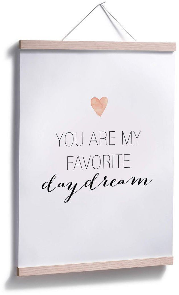 Schriftzug Wandbild, Poster (1 Poster, Bild, Wandposter Daydream, St), Wall-Art