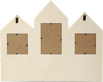 Creotime Schatzkiste Garderobe Häuser mit Bilderrahmen, 50x40x6cm, 1 St