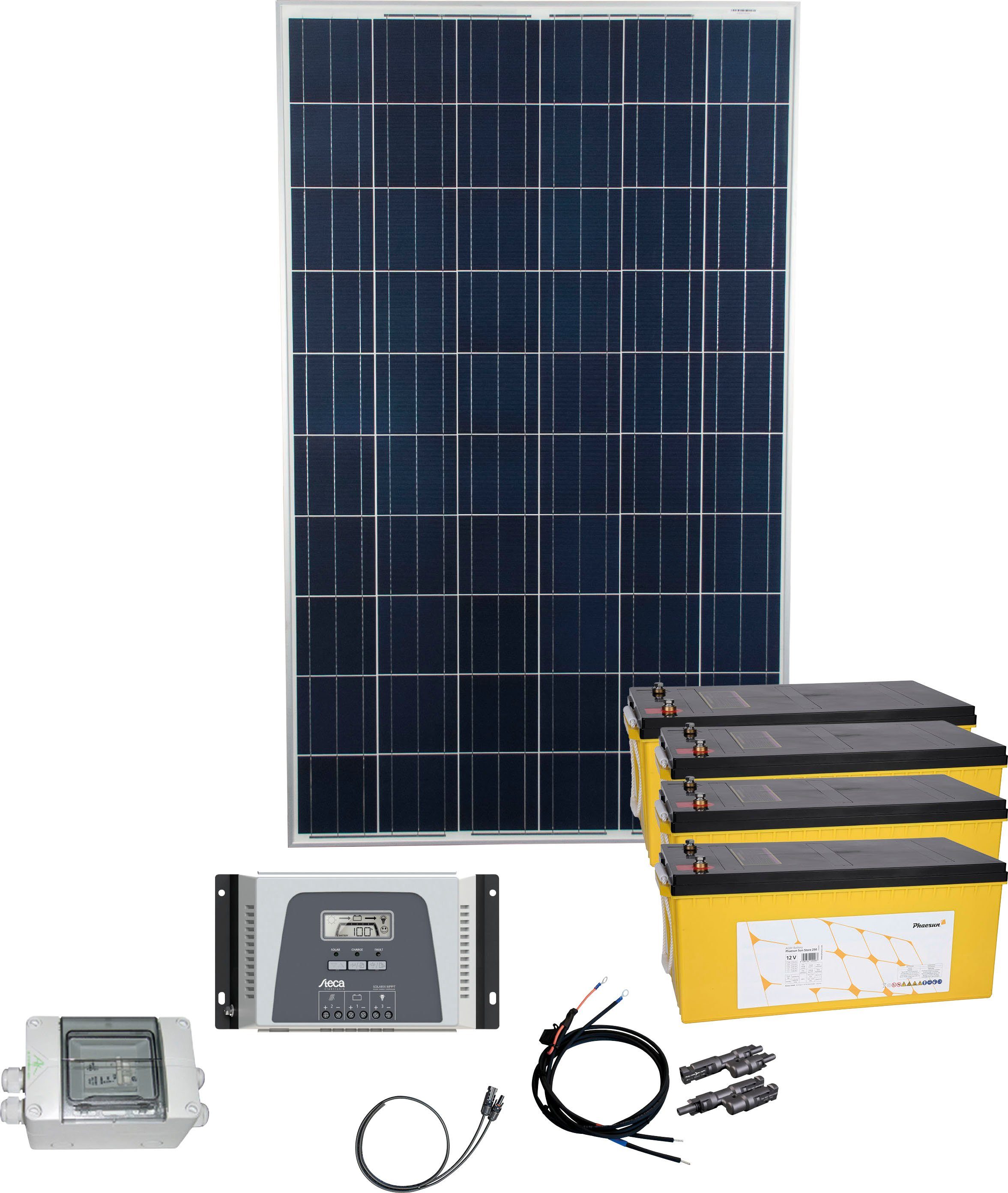 Phaesun 4 Akkus Kit (Set), Generation 270 mit Solar Solarmodul Rise, W, Energy
