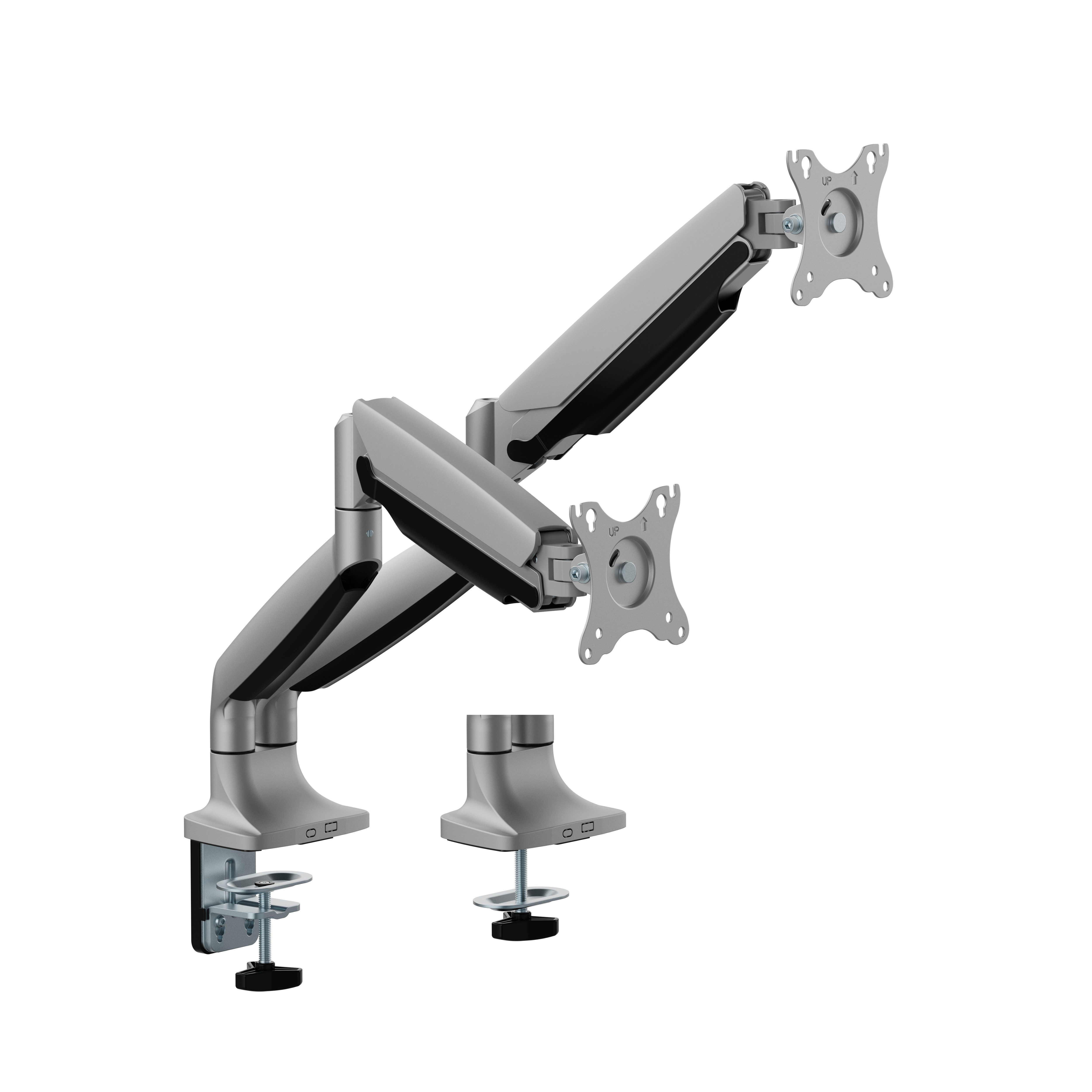 HALTERUNGSPROFI Monitor-Halterung Office-GS324A, (bis 35 Zoll, Dual Monitor Halterung Aluminium, bis 2x 35 Zoll VESA 75 100)