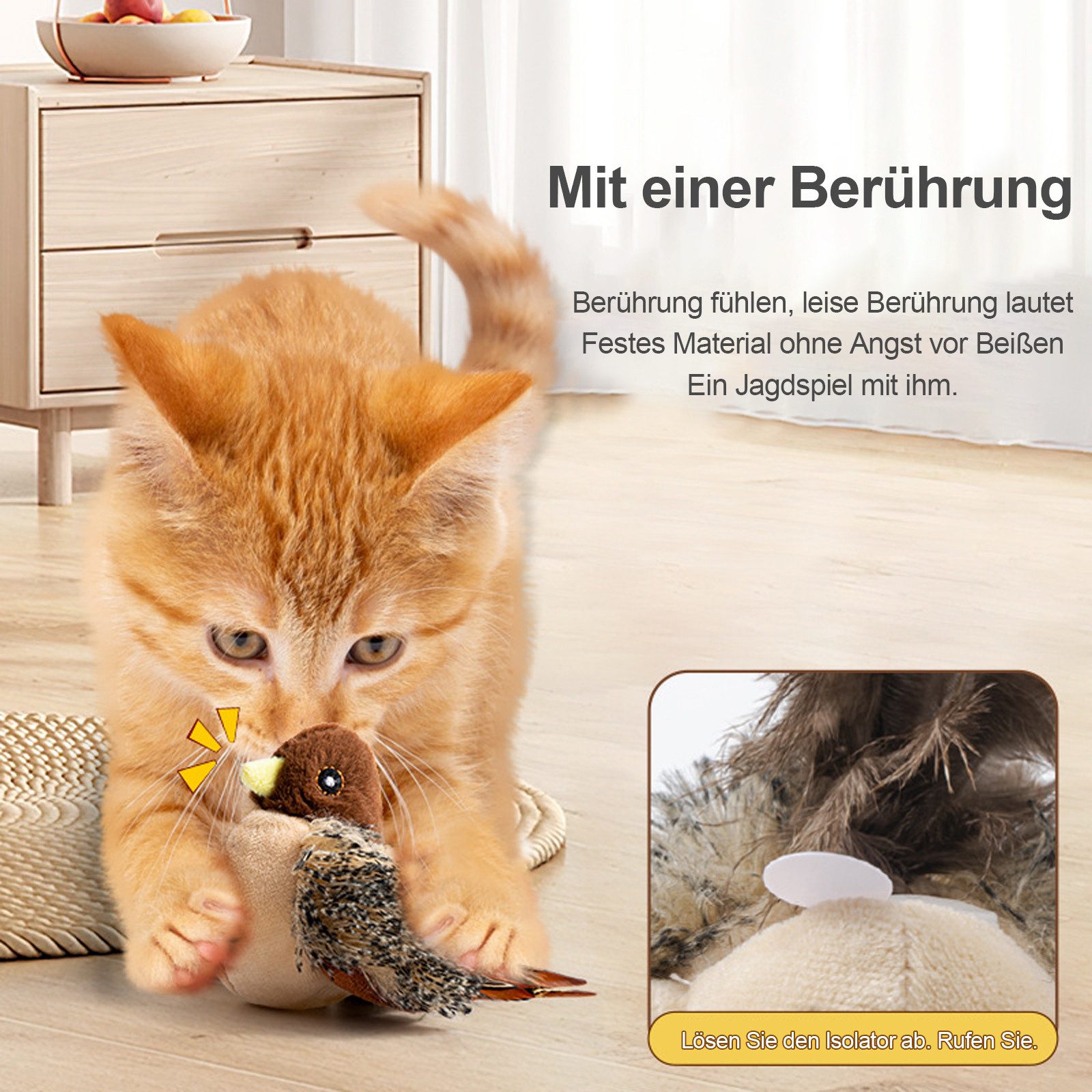 OKWISH Tier-Intelligenzspielzeug Simulierter Zwitschernder Vogel Interaktiv günstig online kaufen