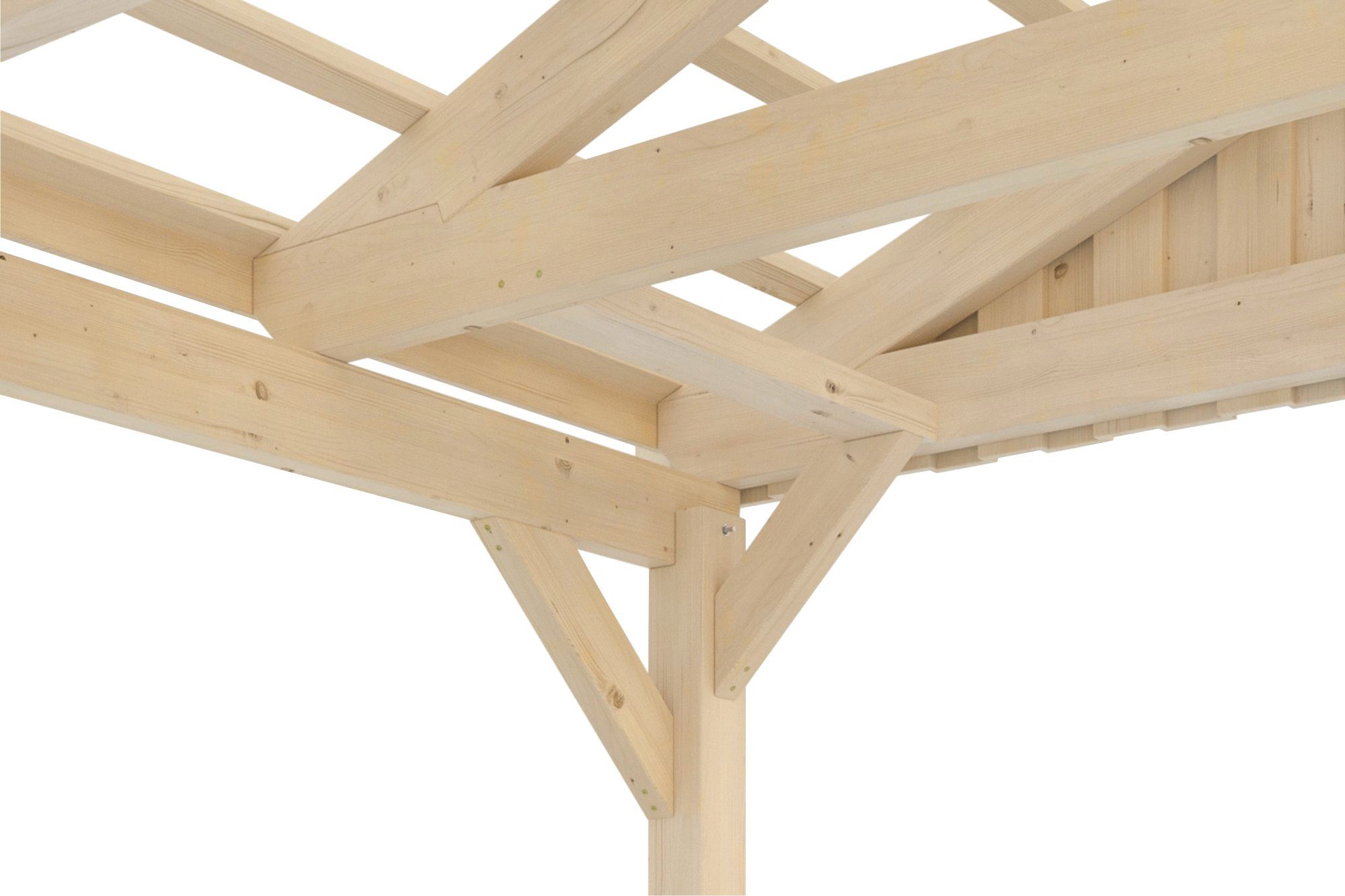 Skanholz Einzelcarport Fichtelberg, BxT: 317x566 cm, 273 cm Einfahrtshöhe, mit Dachlattung