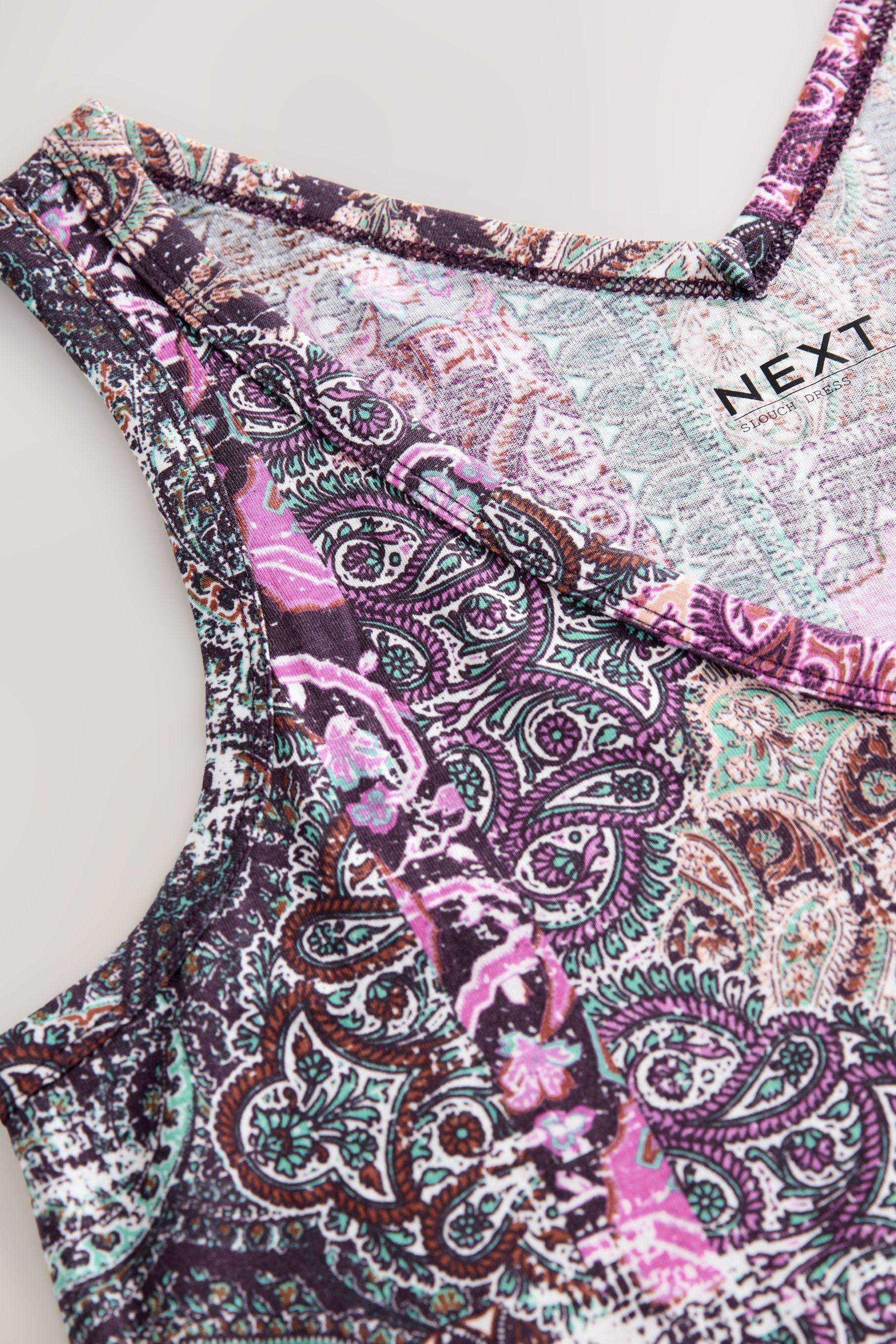 Next Jerseykleid Ärmelloses Schlabberkleid mit V-Ausschnitt günstig online kaufen