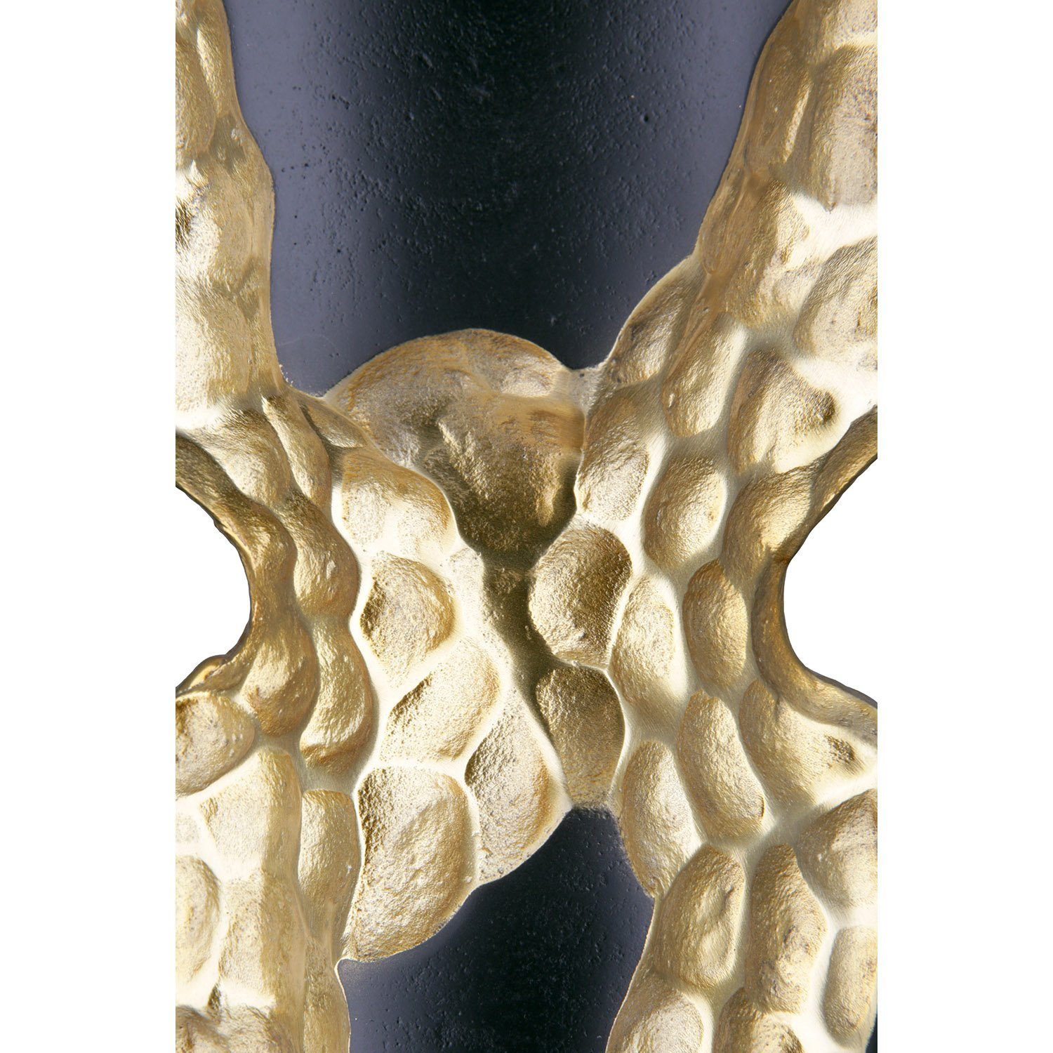 40cm D. GILDE Favo gold-schwarz Kerzenständer Kerzenhalter x 12,5cm GILDE H. - -