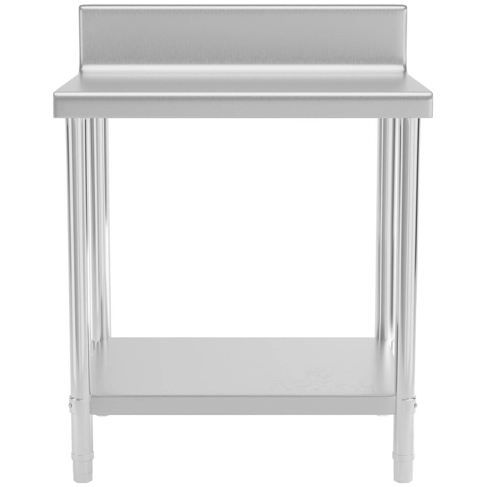 Royal Catering Arbeitstisch 80 x 60cm Edelstahltisch mit Aufkantung Edelstahl Zerlegetisch Gastro, verschiedene Größen – Bild 5 von 5