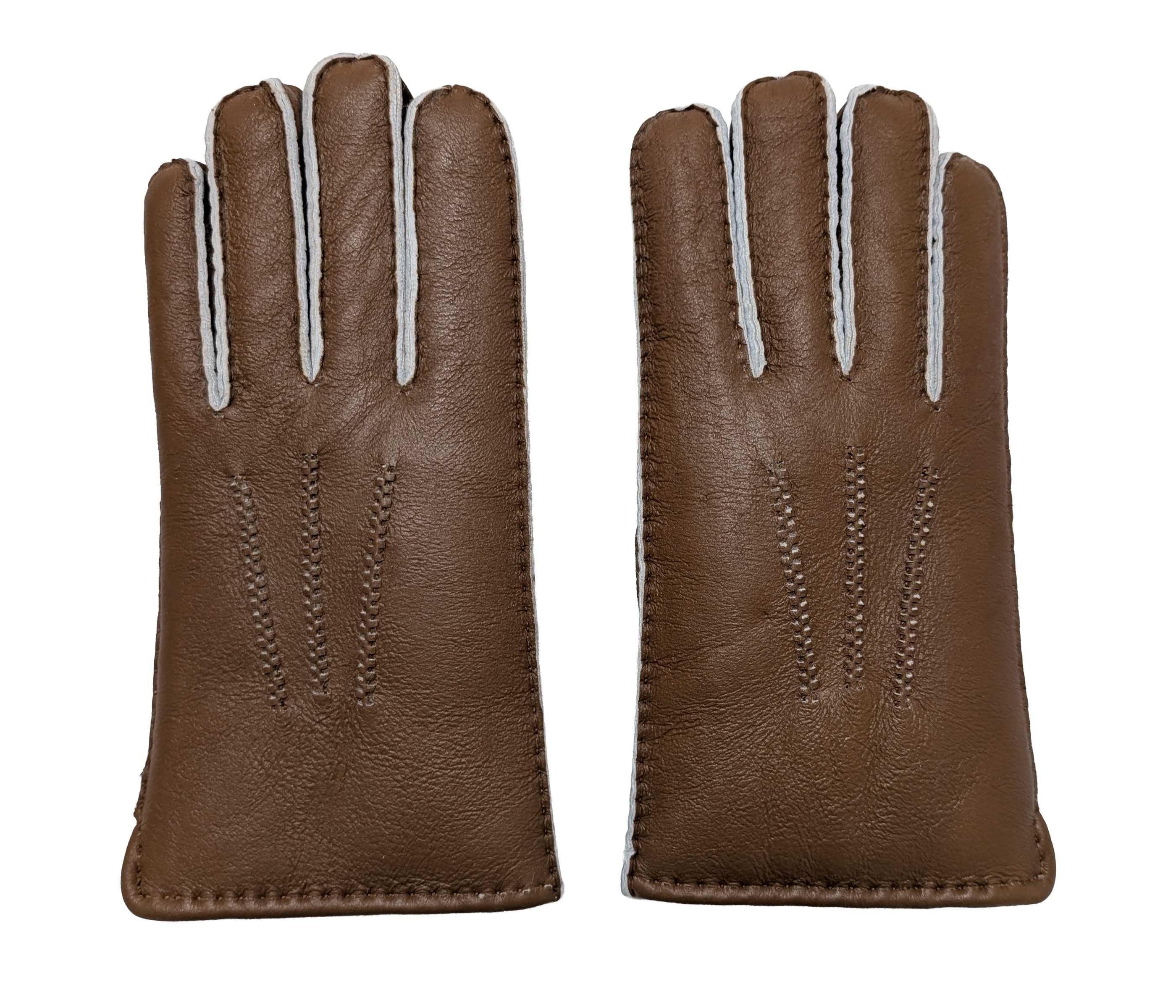 Reissner Lammfelle Lederhandschuhe Finger Handschuhe LUX NAPPA Merino Lammfell mit Nappaleder (1-St)