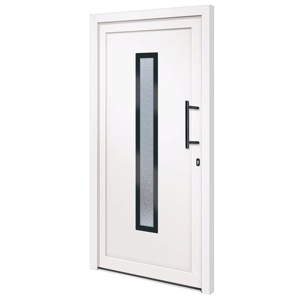 vidaXL Haustür Haustür Weiß 108x200 cm PVC (1-St)