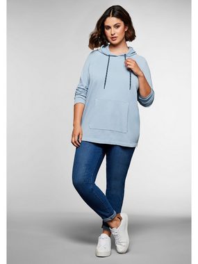 Sheego Kapuzensweatshirt Große Größen mit seitlichen Reißverschlüssen