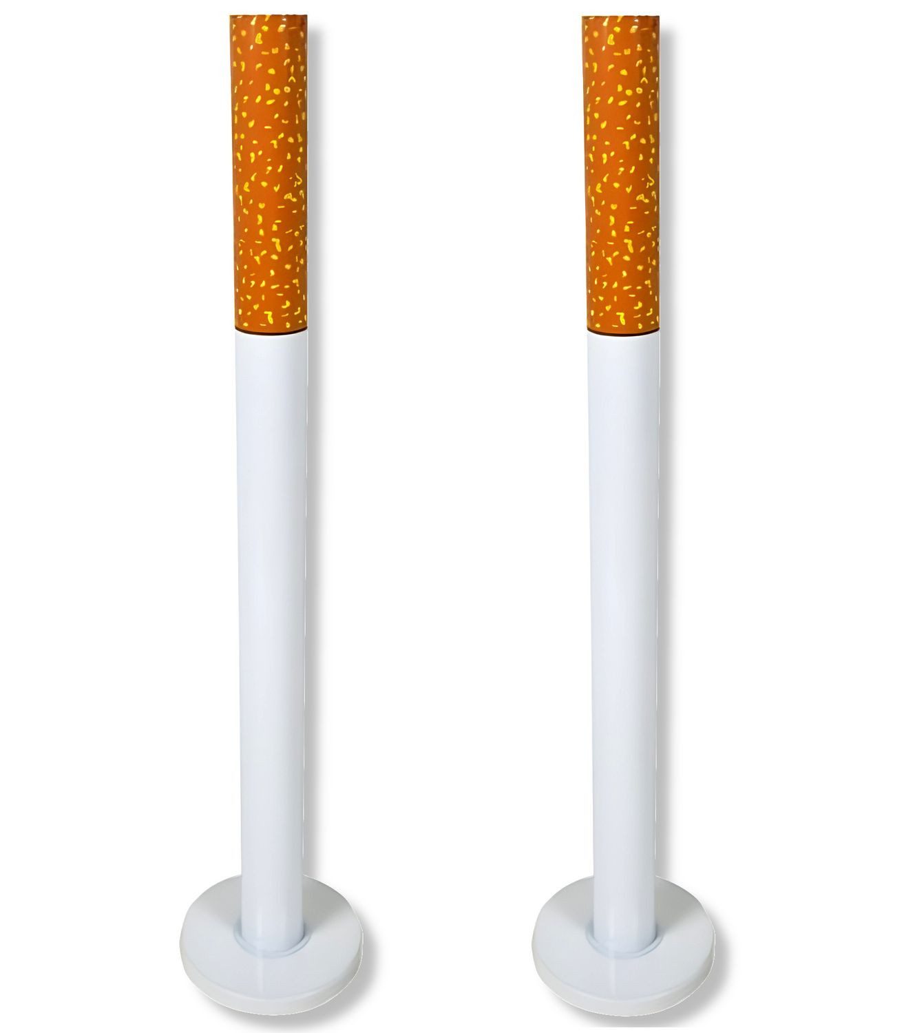 BURI Aschenbecher 2x Standaschenbecher Zigarettenform 72 cm Freistehender Stehascher