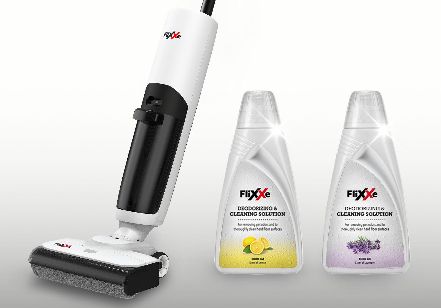 FliXXe Nass-Trocken-Akkusauger 2X2 Squizzle Bundle incl 2 Liter Solution, 150 W