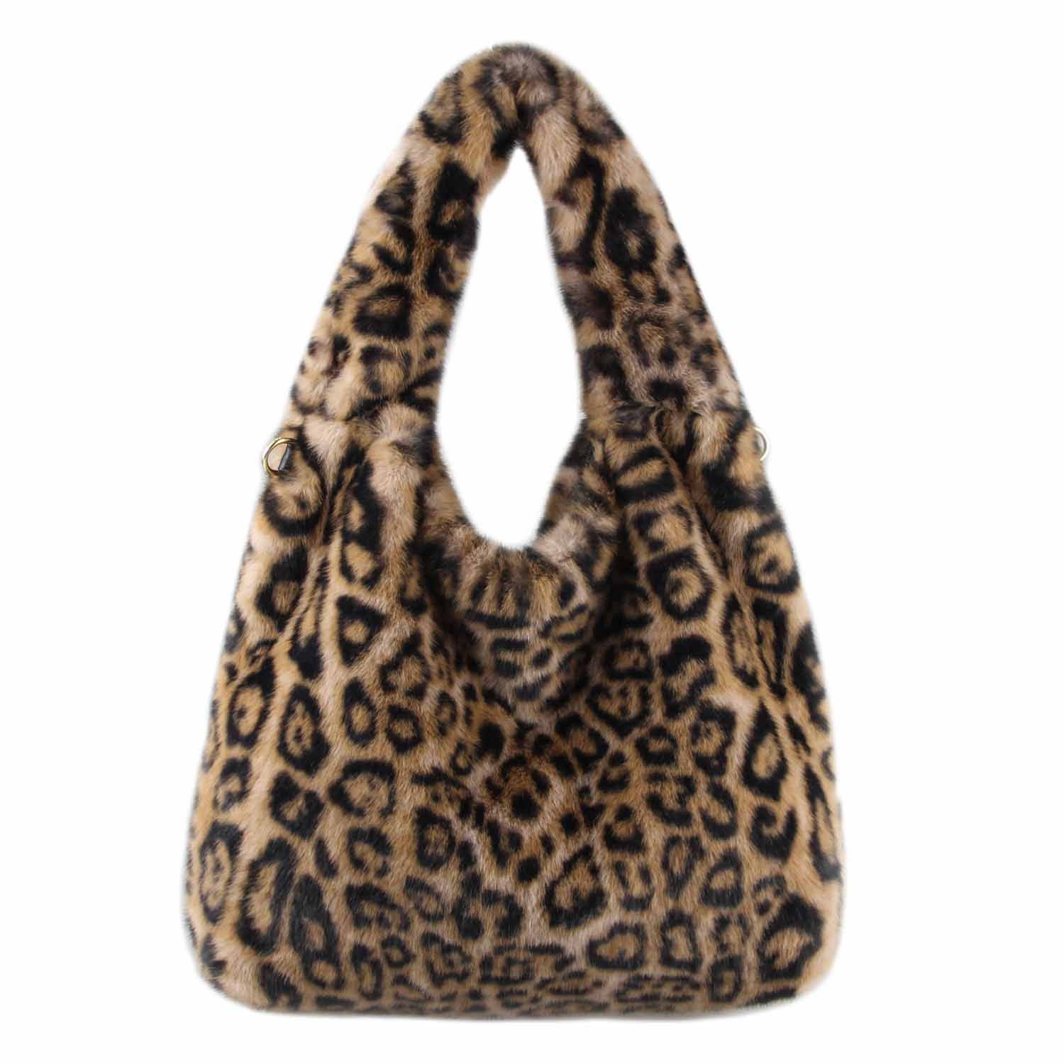 ITALYSHOP24 Schultertasche XL Damen Leopard Print günstig online kaufen