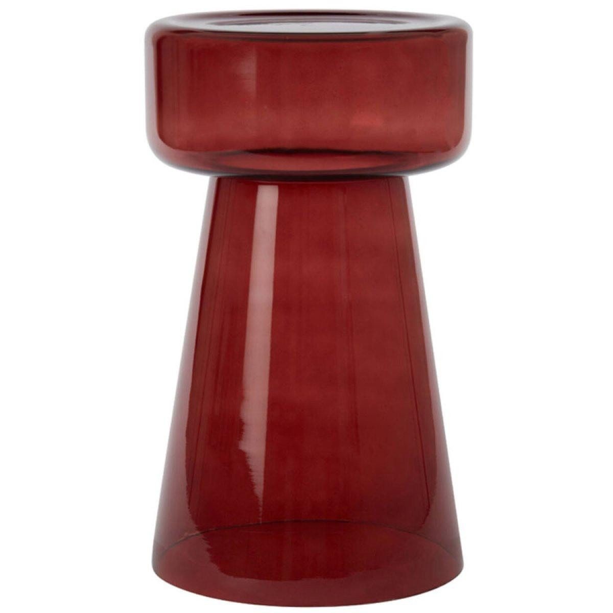 Light & Living Beistelltisch Beistelltisch Dakwa Glas Burgunder Rot (50cm)