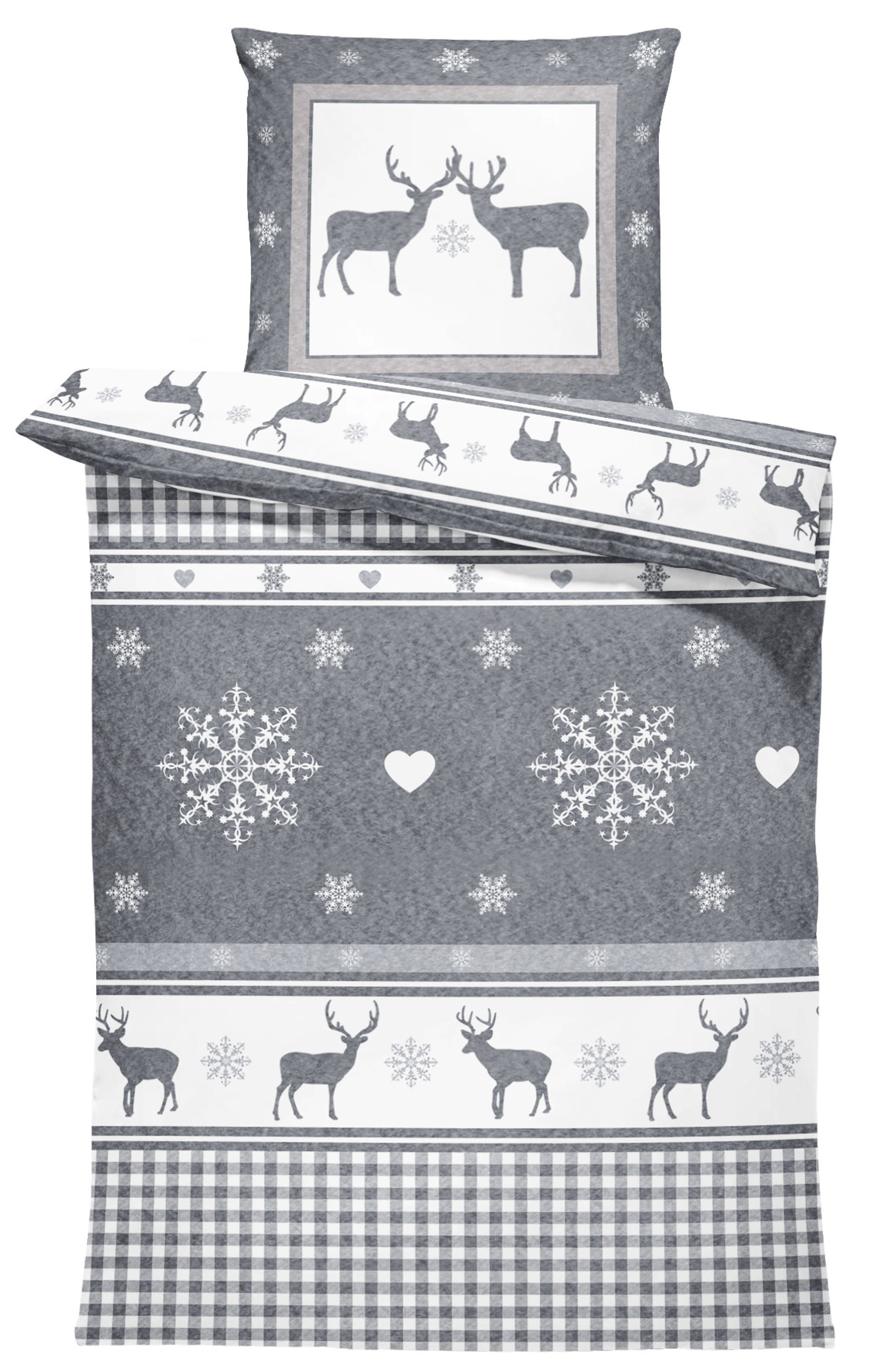 One Home Bettwäsche Winter Thermofleece, Fleece, 2 teilig, Weihnachten Rent günstig online kaufen