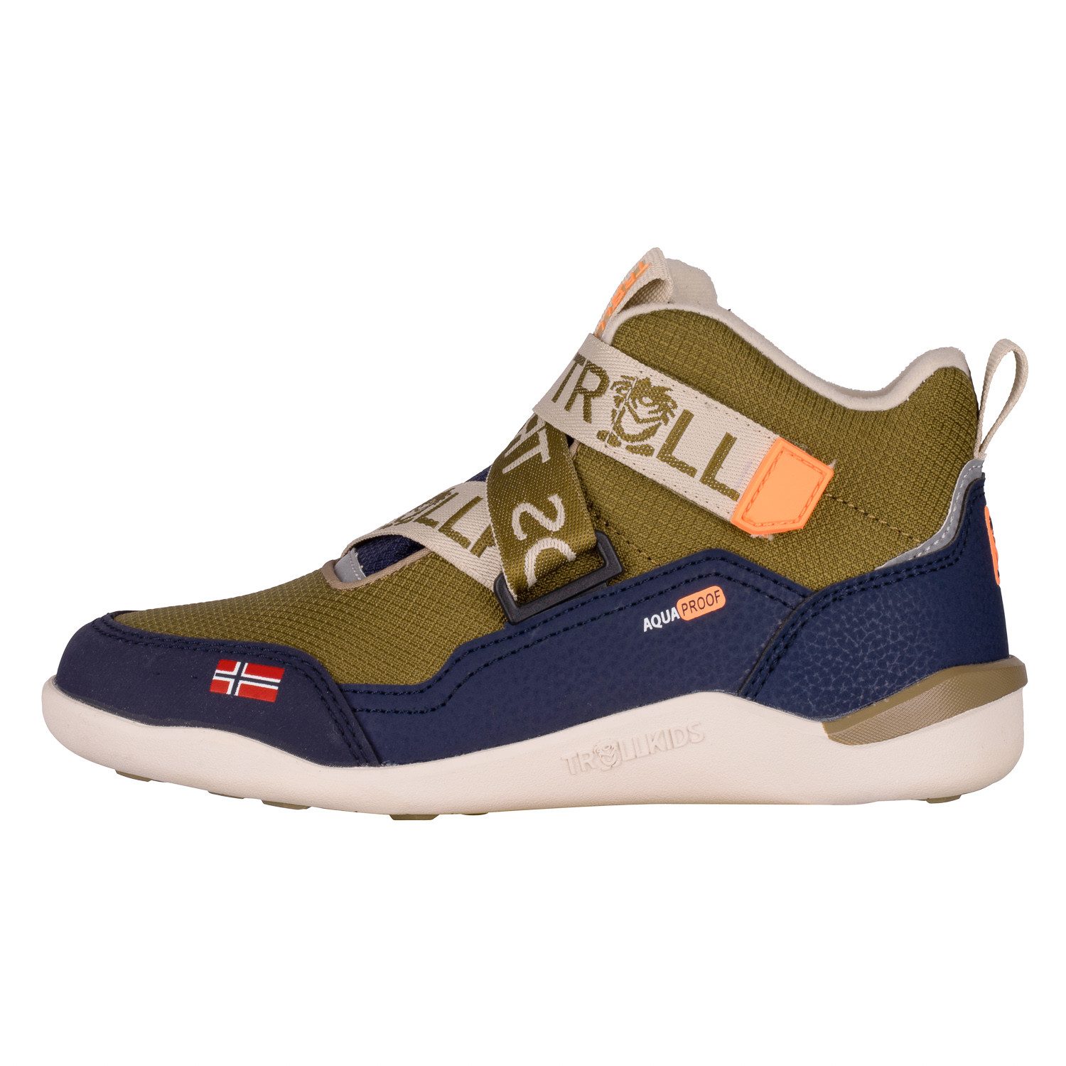 TROLLKIDS KIDS NORDFJORD BAREFOOT WINTER HIKER Barfußschuh wasserdicht, warmes Fleecefutter