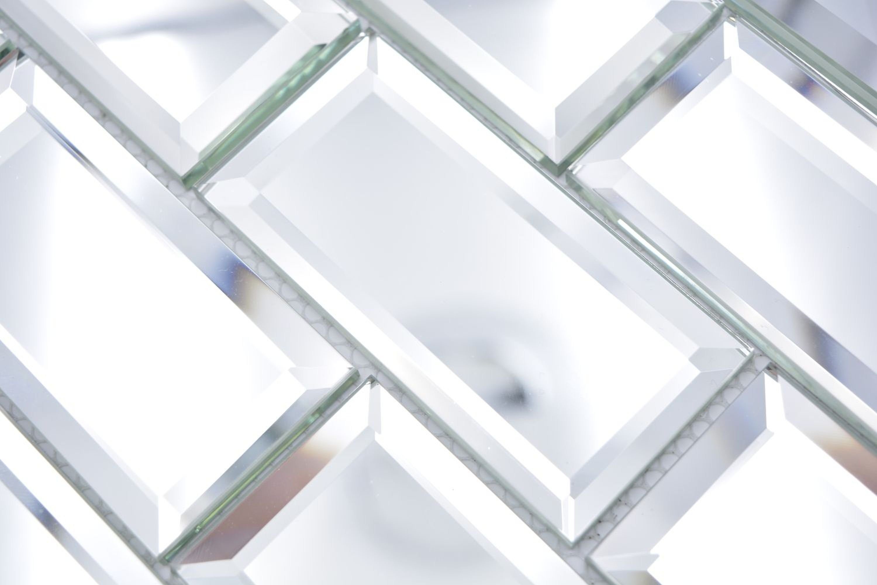 Mosani Mosaikfliesen Glasmosaik Mosaikfliesen silber Spiegelmosaik Fliesenspiegel