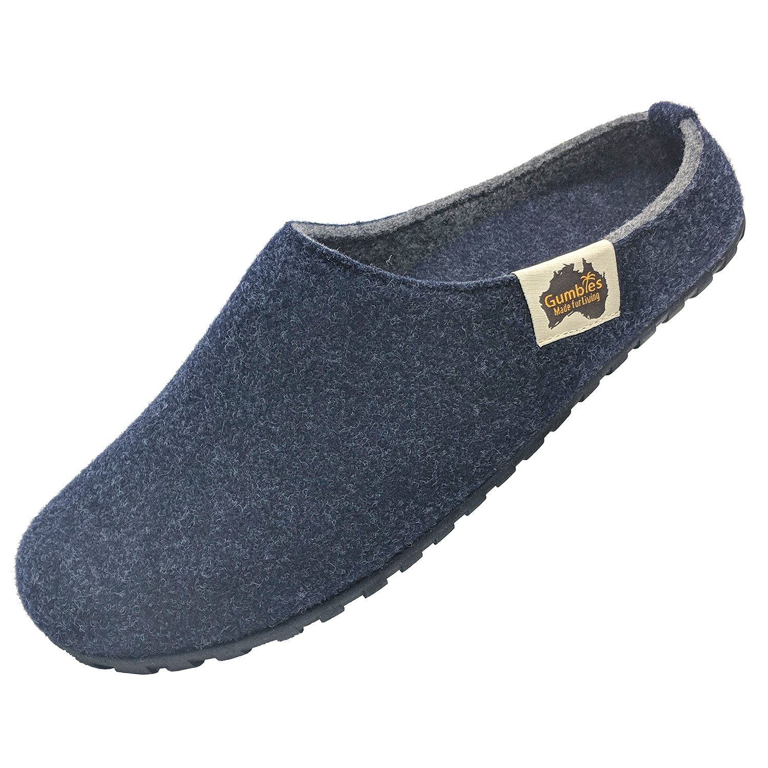 recycelten Outback Slipper farbenfrohen »in aus Designs« Materialien Grey Gumbies in Navy Hausschuh