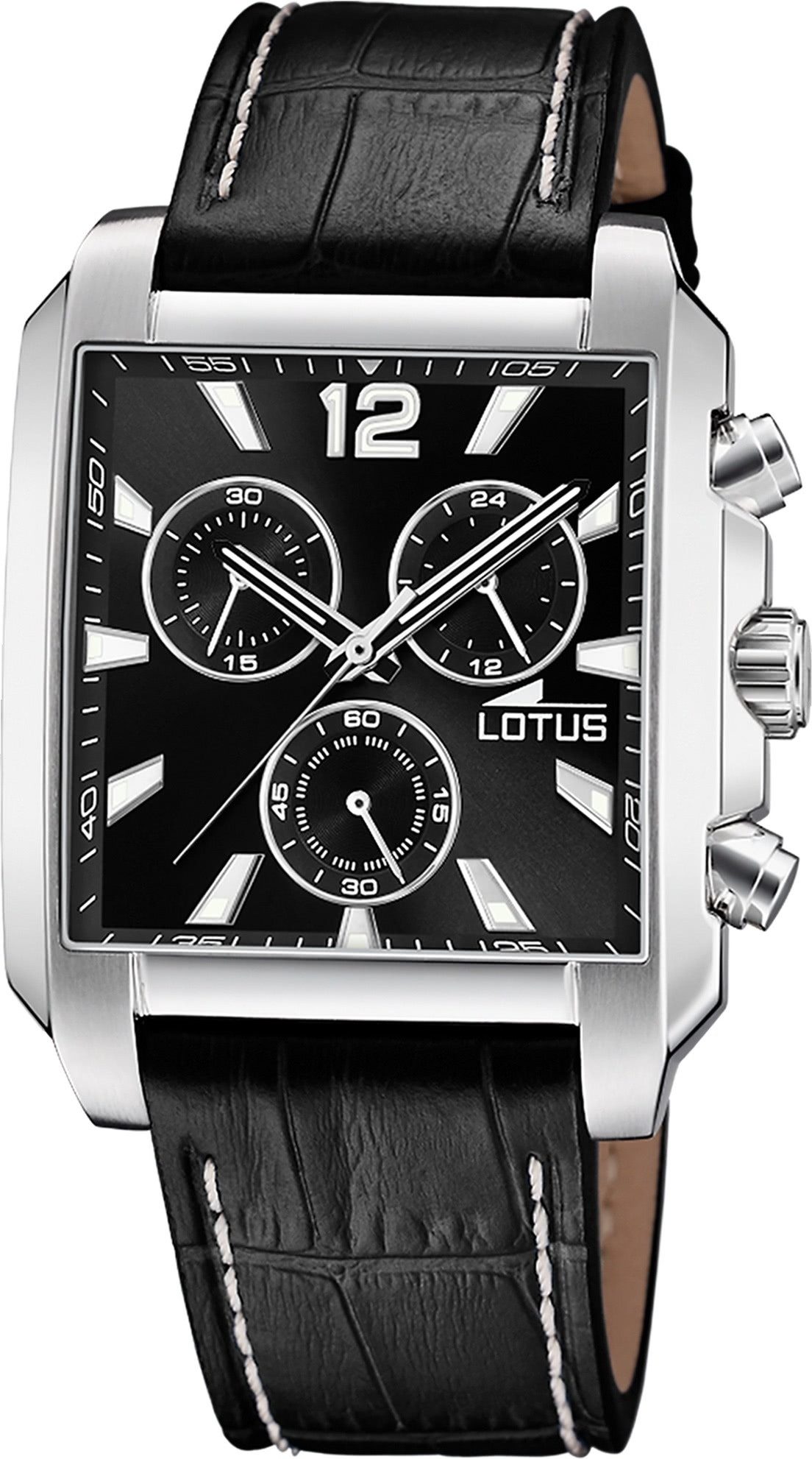 Chronograph Lotus Herrenuhr Leder schwarz Lotus