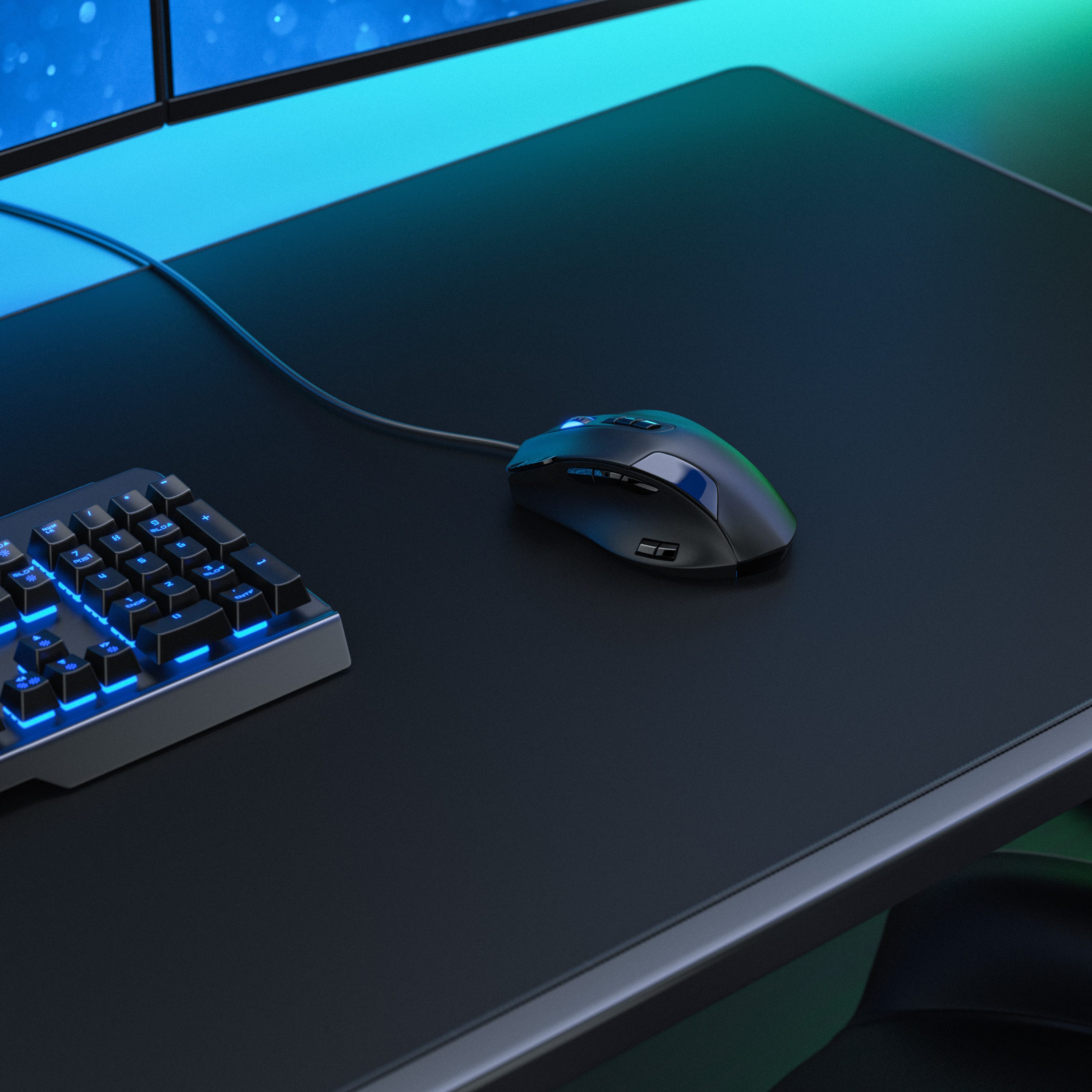Titanwolf Gaming Mauspad extralarge Mousepad 1500 x 600 x 3 mm, abwaschbar (1-St), XXXL Tischunterlage, Gummiunterseite rutschfest, strapazierfähig – Bild 4 von 5