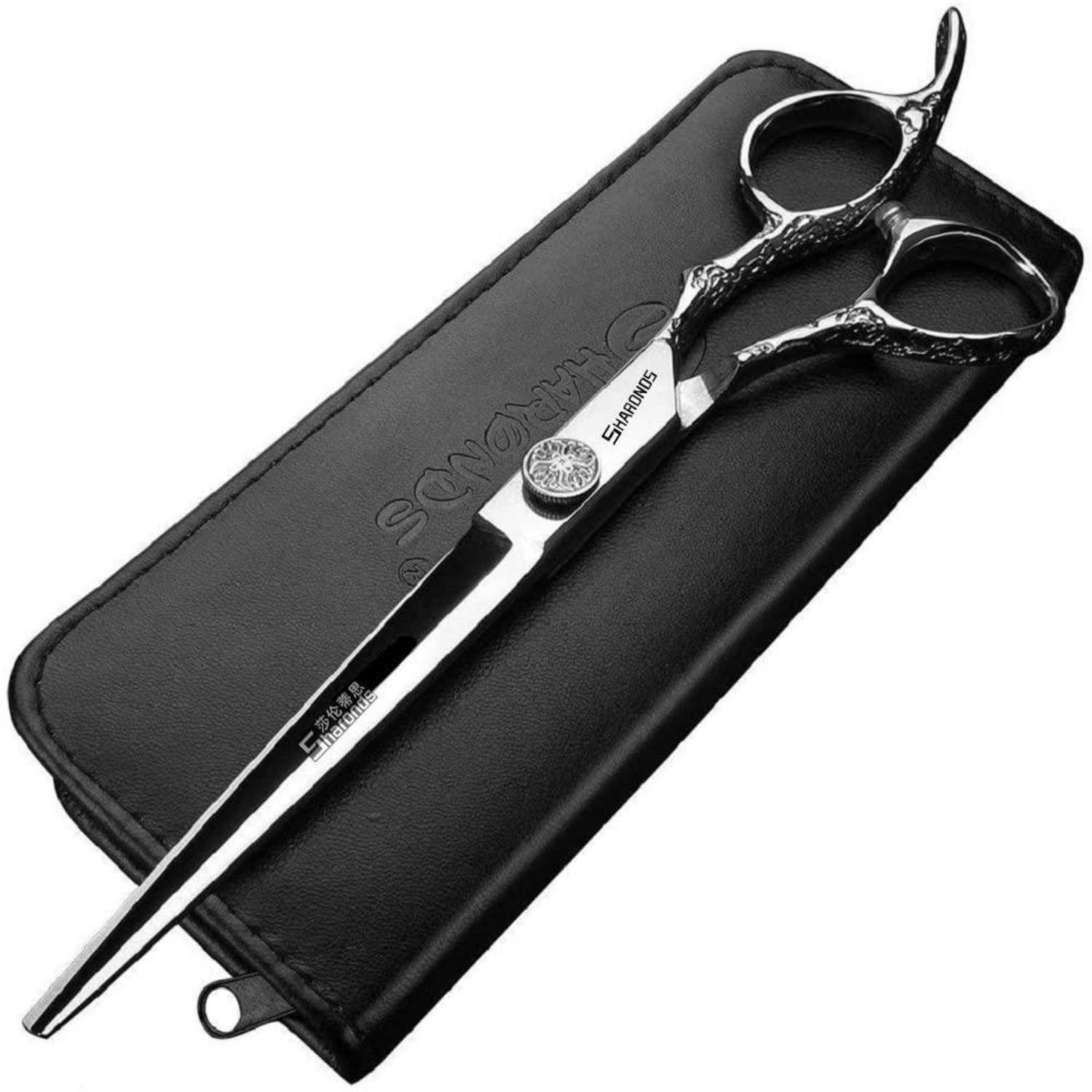 LuxusKollektion Haarschere Haarschnitt Set Rose Print 7 Zoll - A