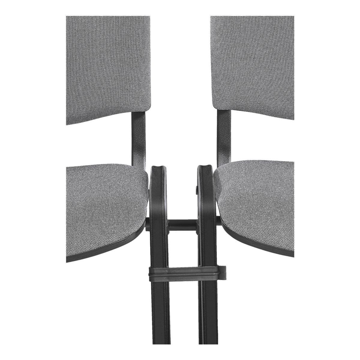 Besucherstuhl im Styl Set, schwarz ISO (4 4L stapelbar 4 St), Stück | kariert schwarz/grau Nowy