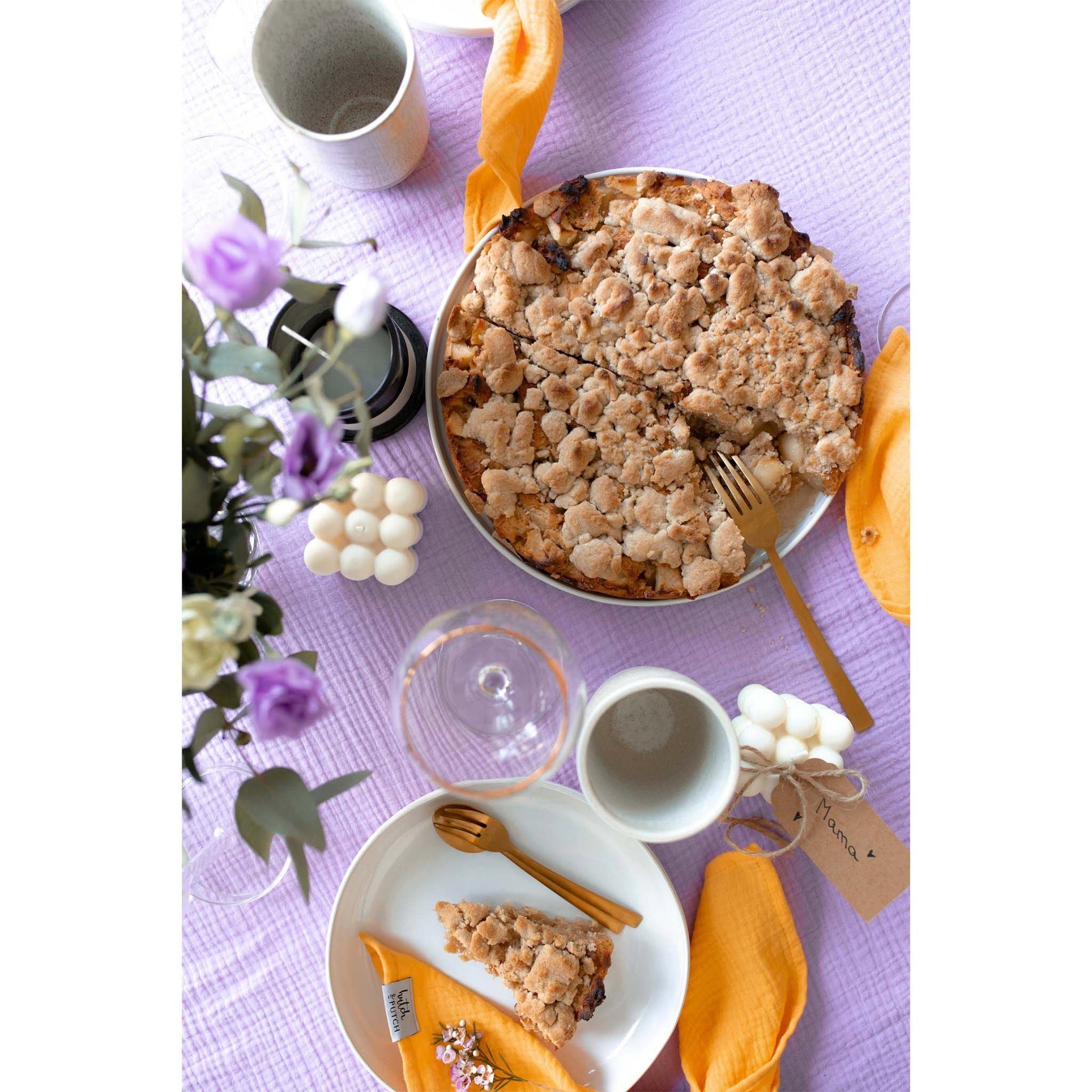 • Lilac "Angelina" hutch&putch Tischdecke (1-tlg) Musselin-Tischdecke