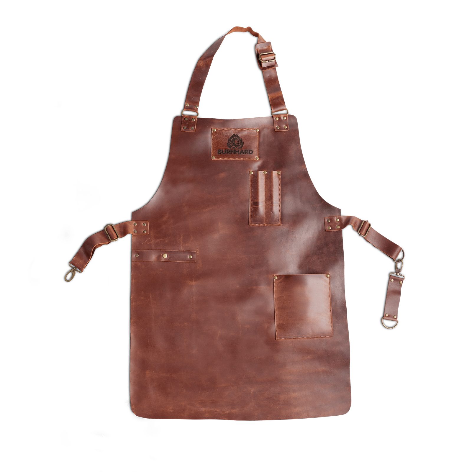 BURNHARD Grillschürze Lederschürze, Braun, Größenverstellbar, BBQ-Schürze günstig online kaufen