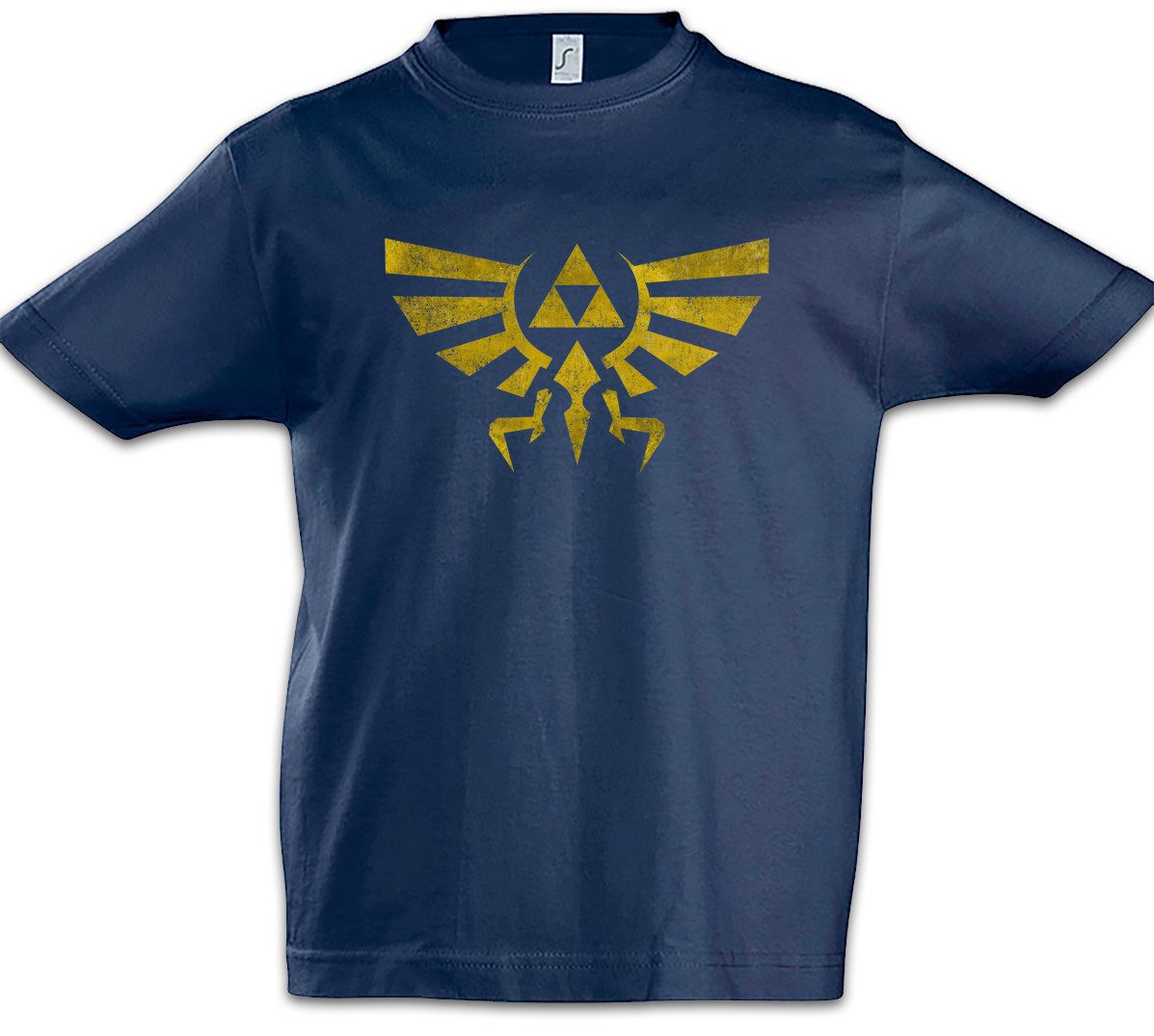 Urban Backwoods Print-Shirt Triforce Vintage Logo Kinder T-Shirt Shirt Legend Link Symbol Zelda (1-tlg) Game Sign Insignia Symbol