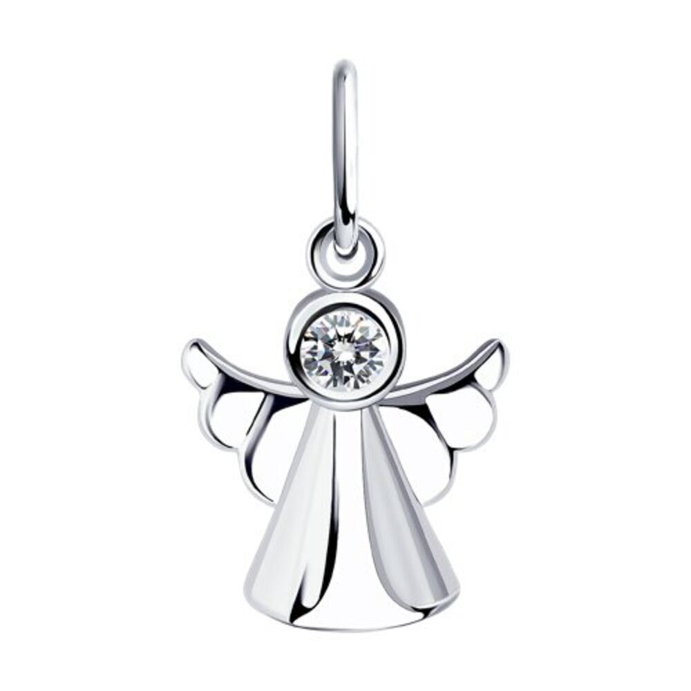 Kettenanhänger Kettenanhänger Anhänger Charm 925 Silber Zirkonia Engel